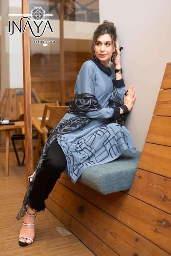 Inaya Chinnon Silk Pure cotton Kurti Wholesale catalog