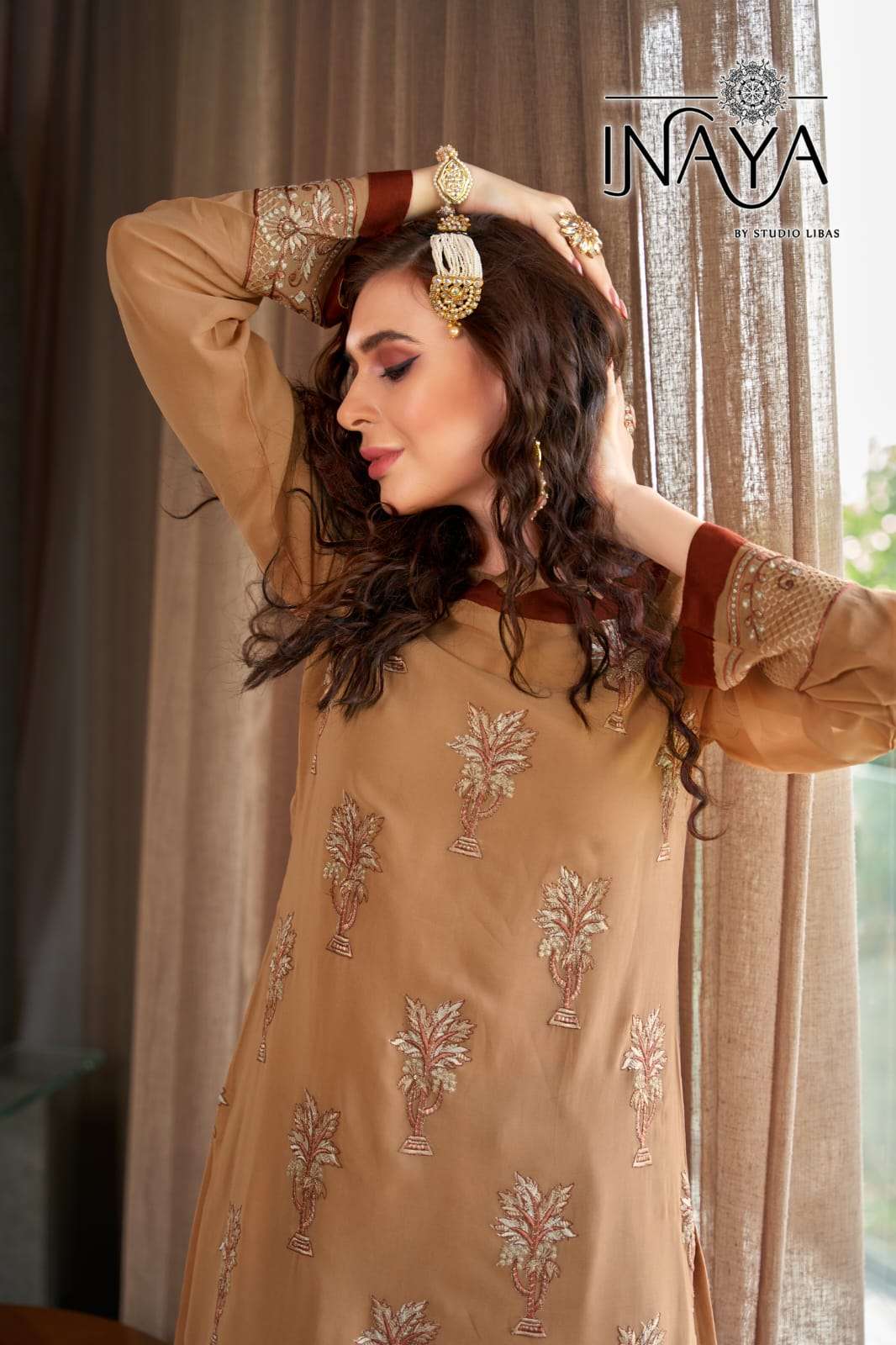 Inaya Digital print chiffon Kurti Wholesale catalog