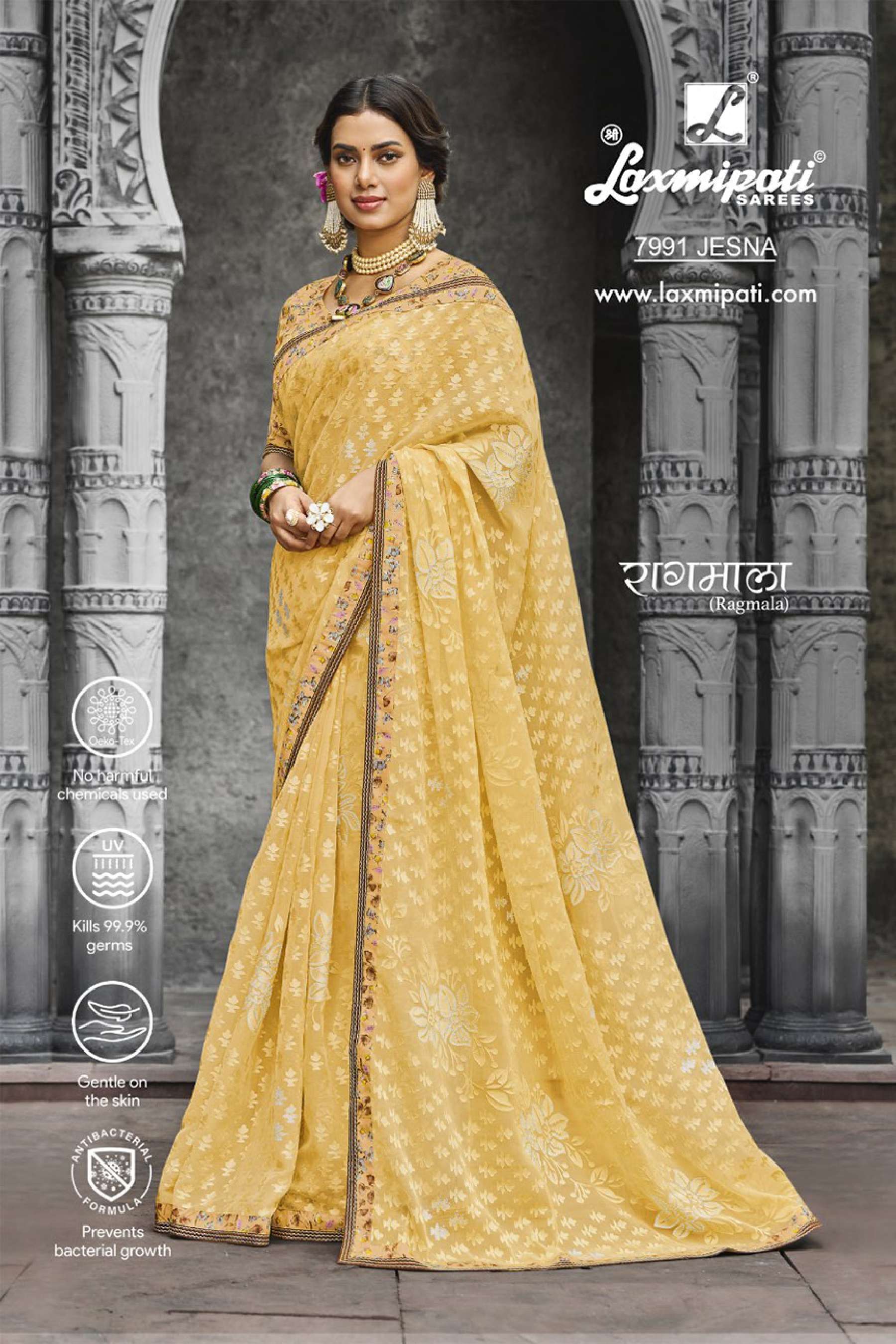 Buy Yellow LAXMIPATI branded Saree at