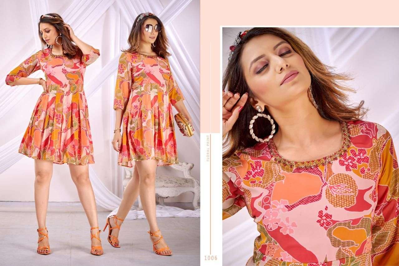 POONAM DESIGNER Soft Georgette Digital Print with Nack Handwok Wholesale cataog