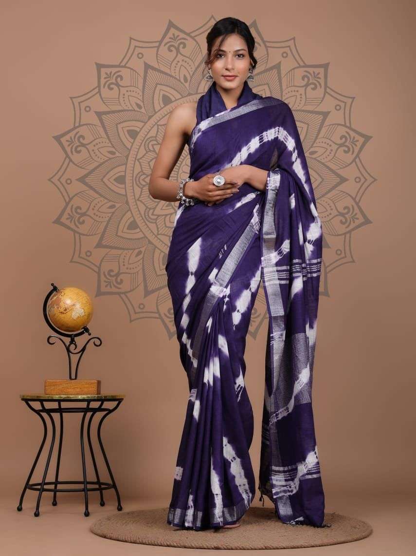 Sc Shloka A Linen Digital Printed Saree Wholesale catalog