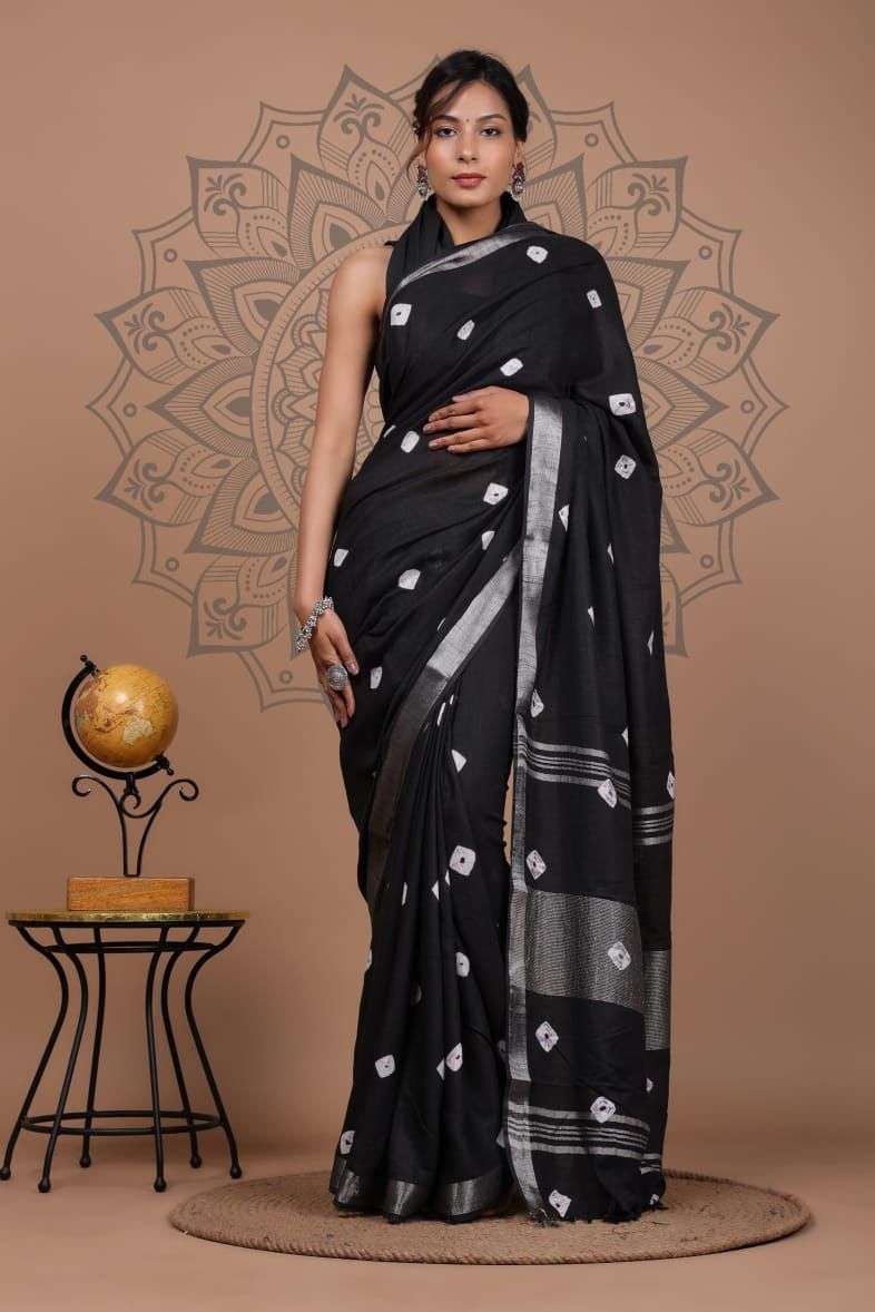 Sc Shloka A Linen Digital Printed Saree Wholesale catalog