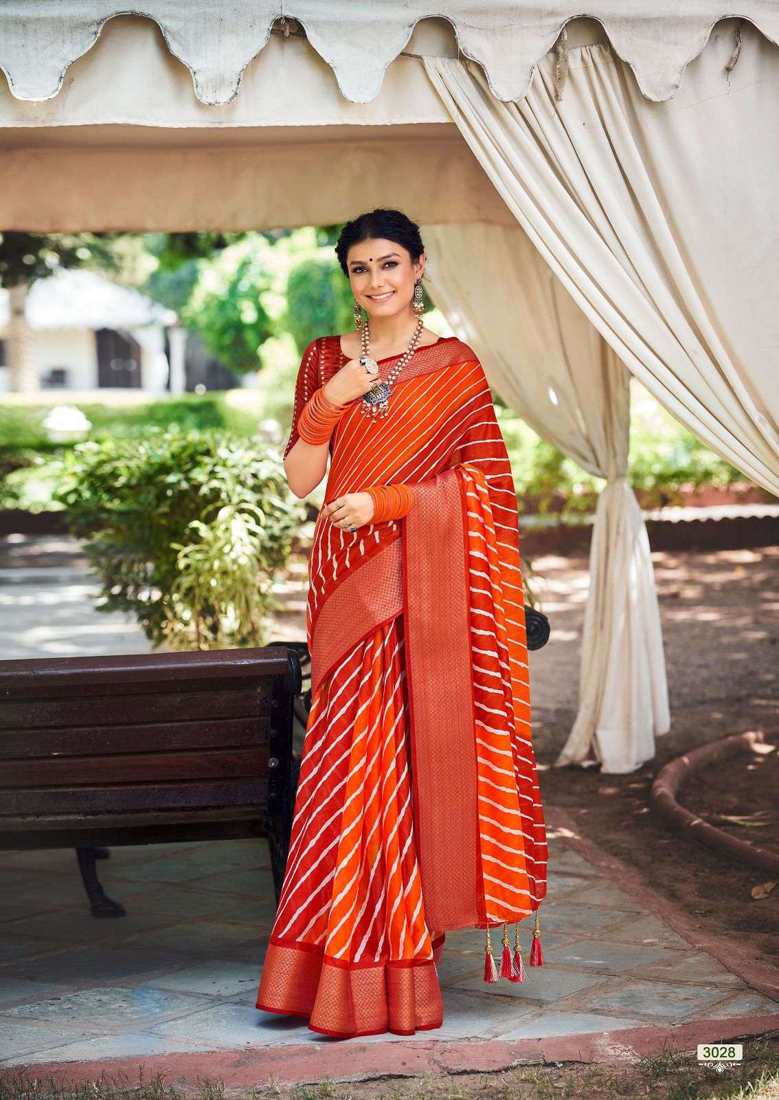 Leheriya Chiffon Saree