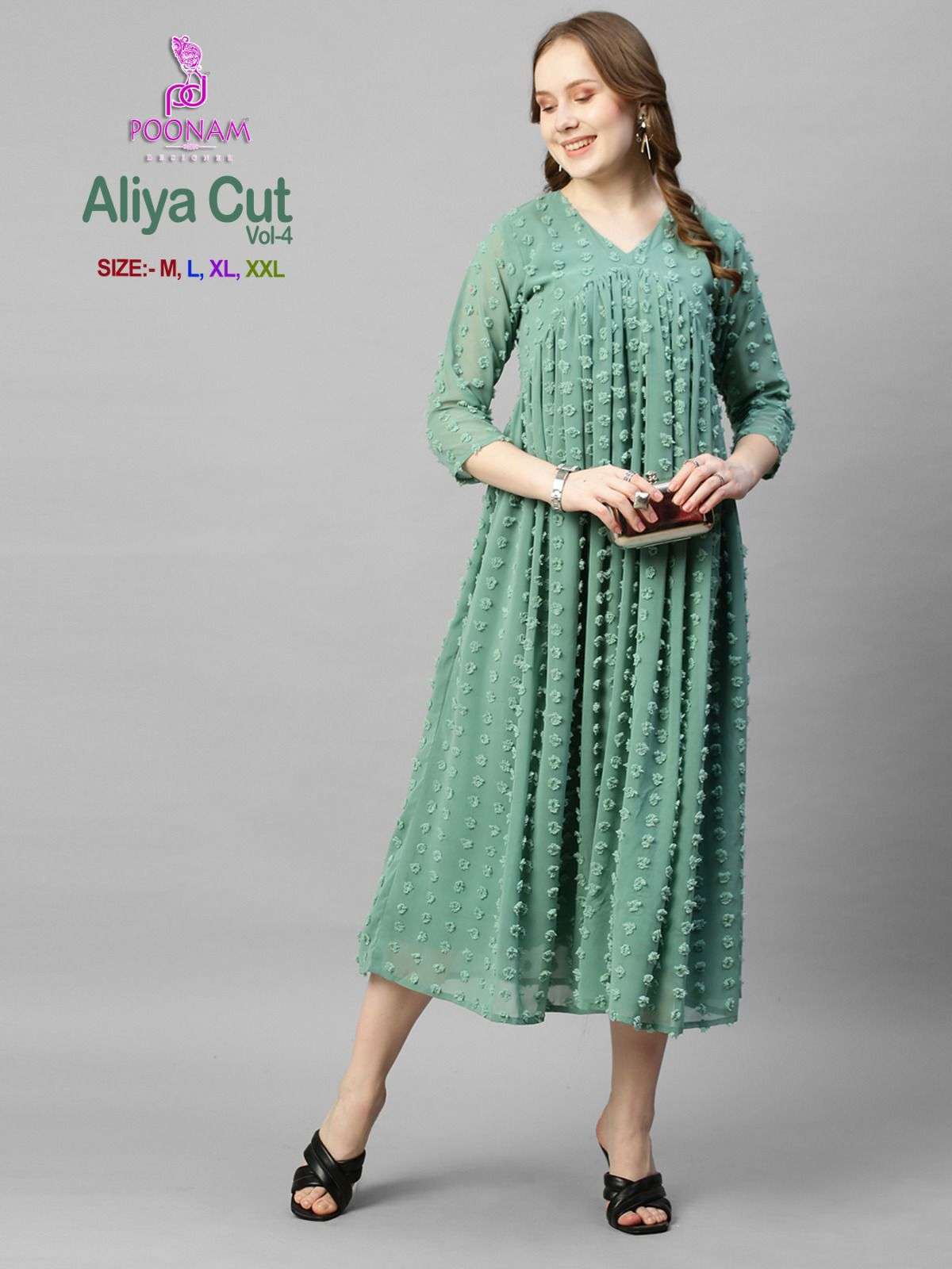 POONAM DESIGNER Aliya cut vol-02 Kurti Wholesale catalog 