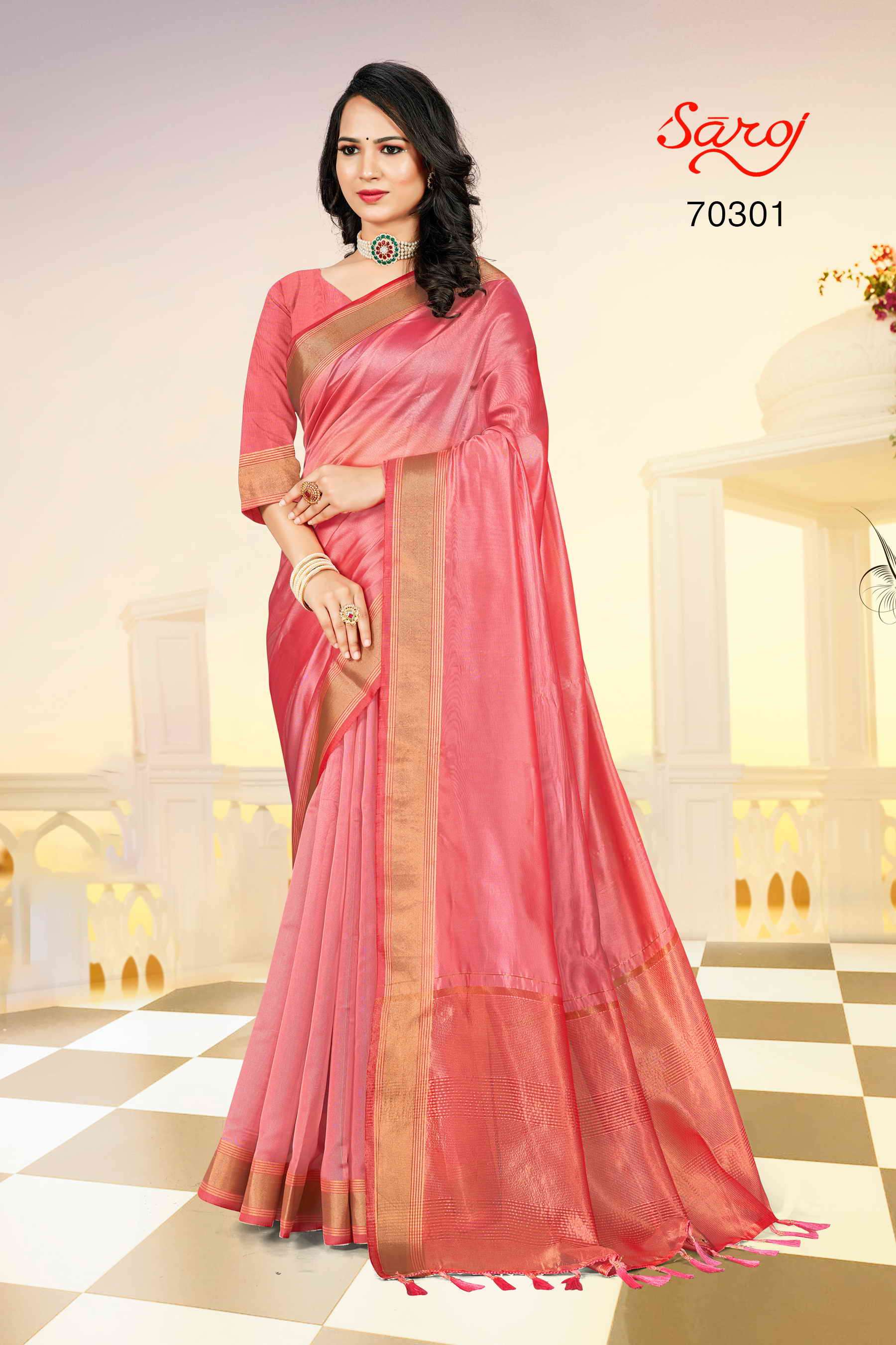 Saroj Gangajal Designer Soft Silk Saree Wholesale catalog