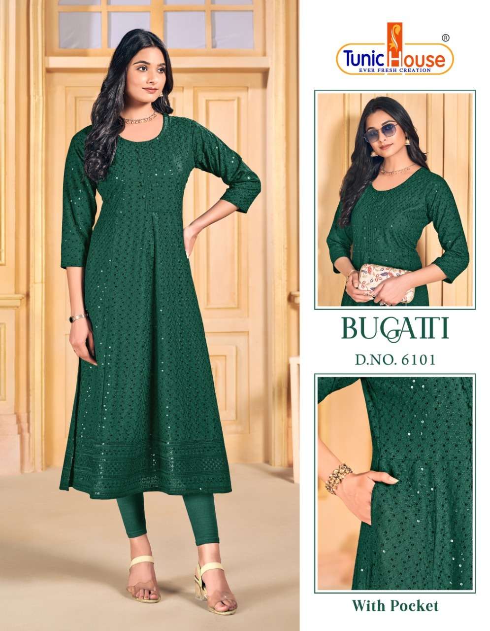 TUNIC HOUSE BUGATTI ANARKALI Kurti Wholesale catalog