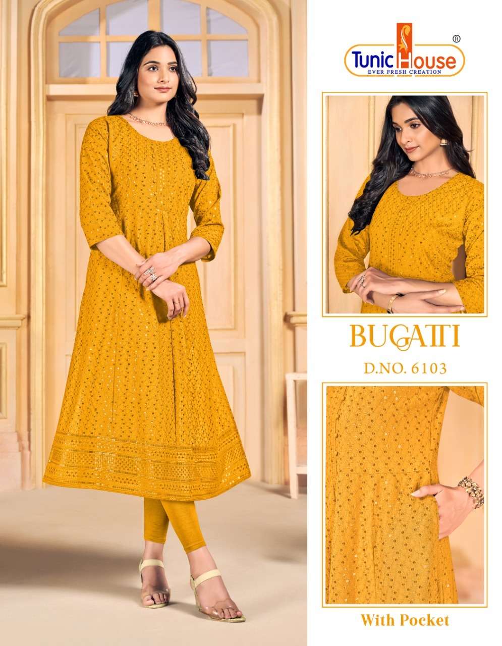 TUNIC HOUSE BUGATTI ANARKALI Kurti Wholesale catalog