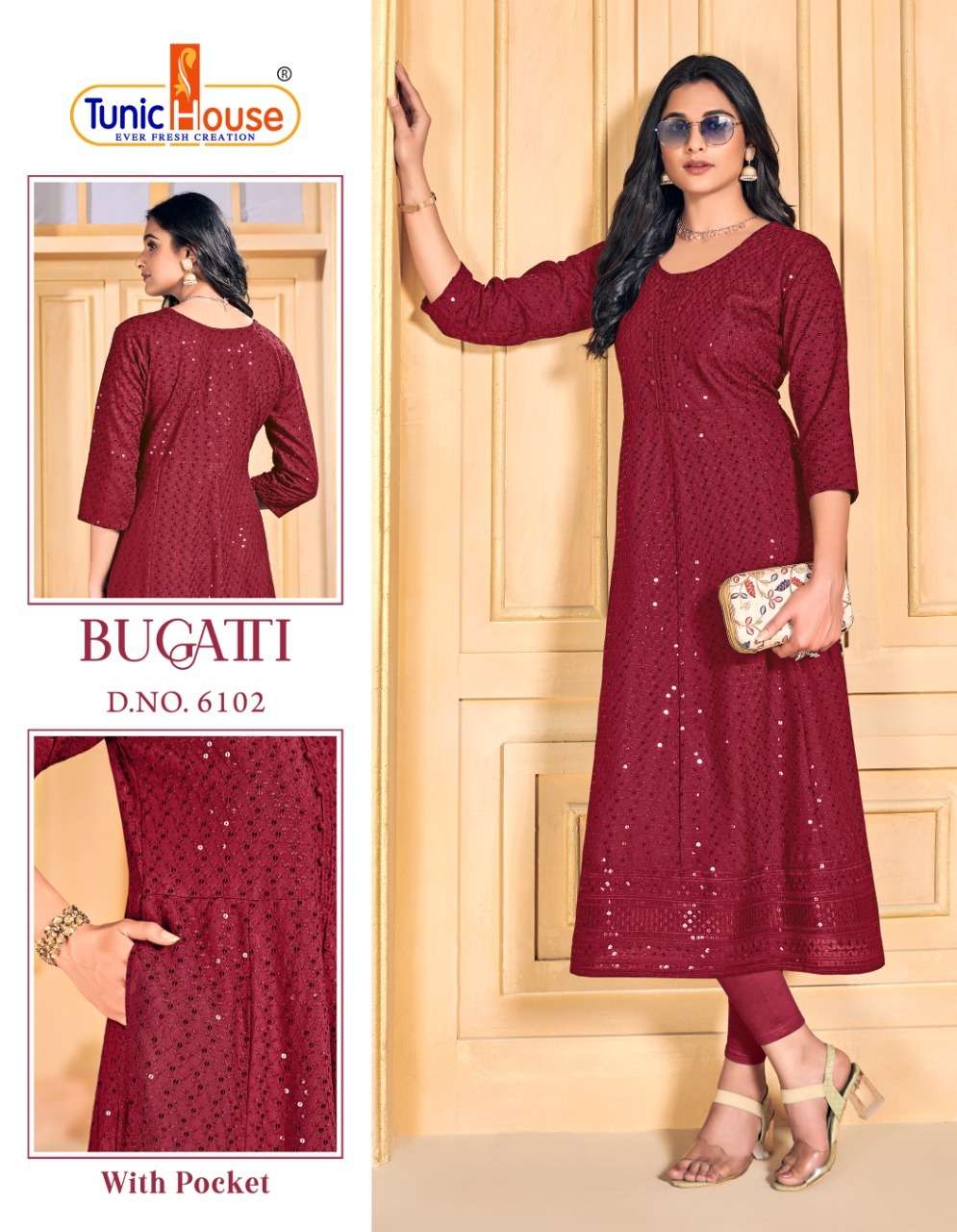 TUNIC HOUSE BUGATTI ANARKALI Kurti Wholesale catalog