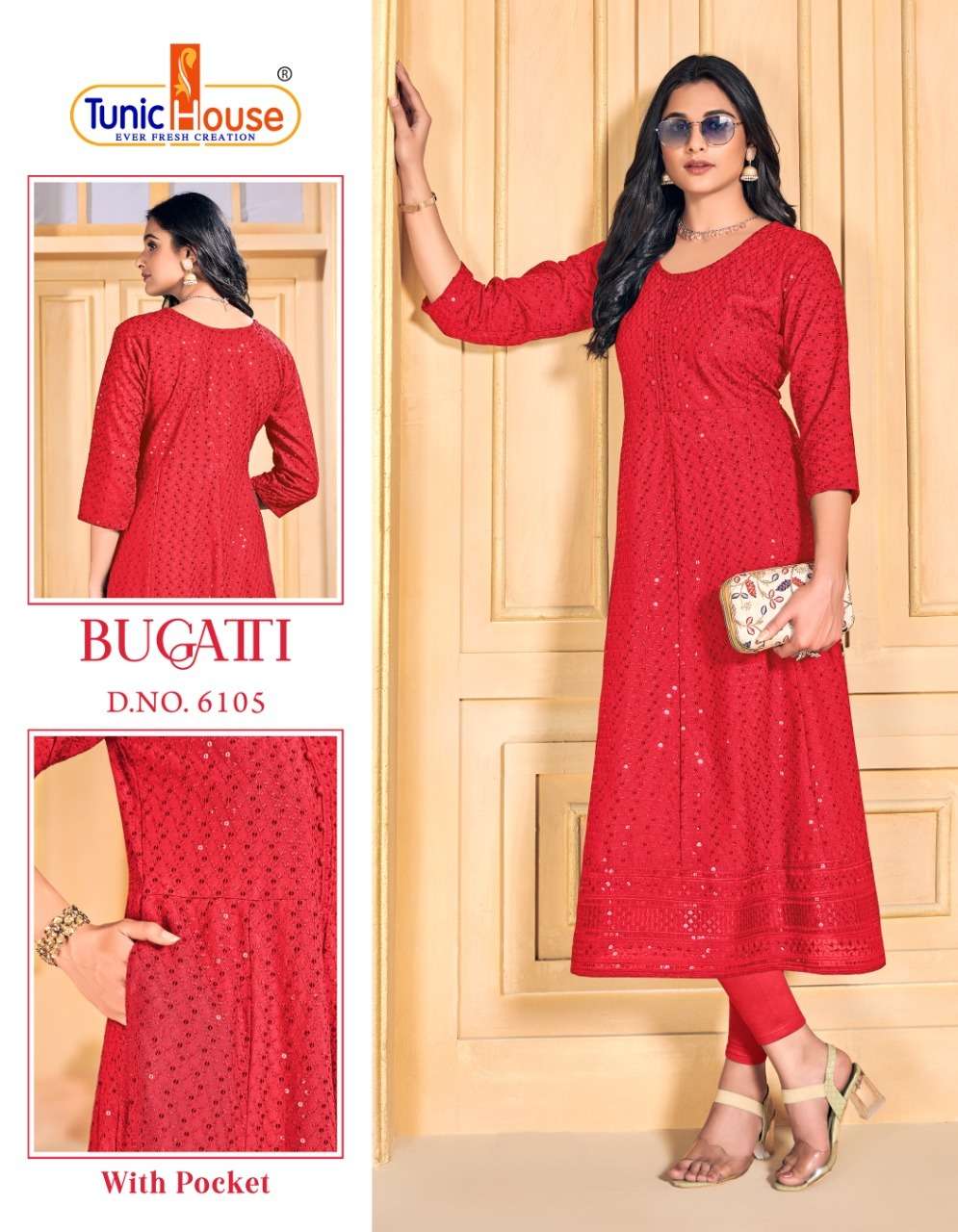 TUNIC HOUSE BUGATTI ANARKALI Kurti Wholesale catalog