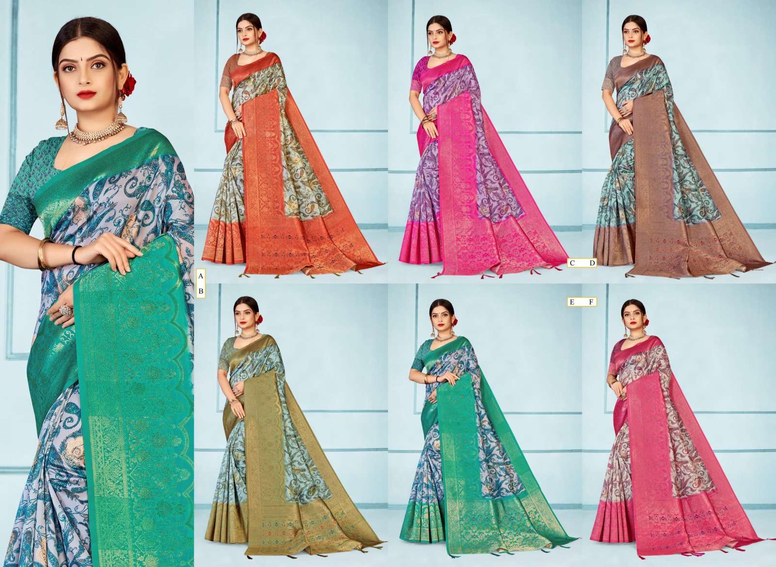 Ynf Dongre Digital Banarasi Weaved Designer Sarees Wholesale catalog