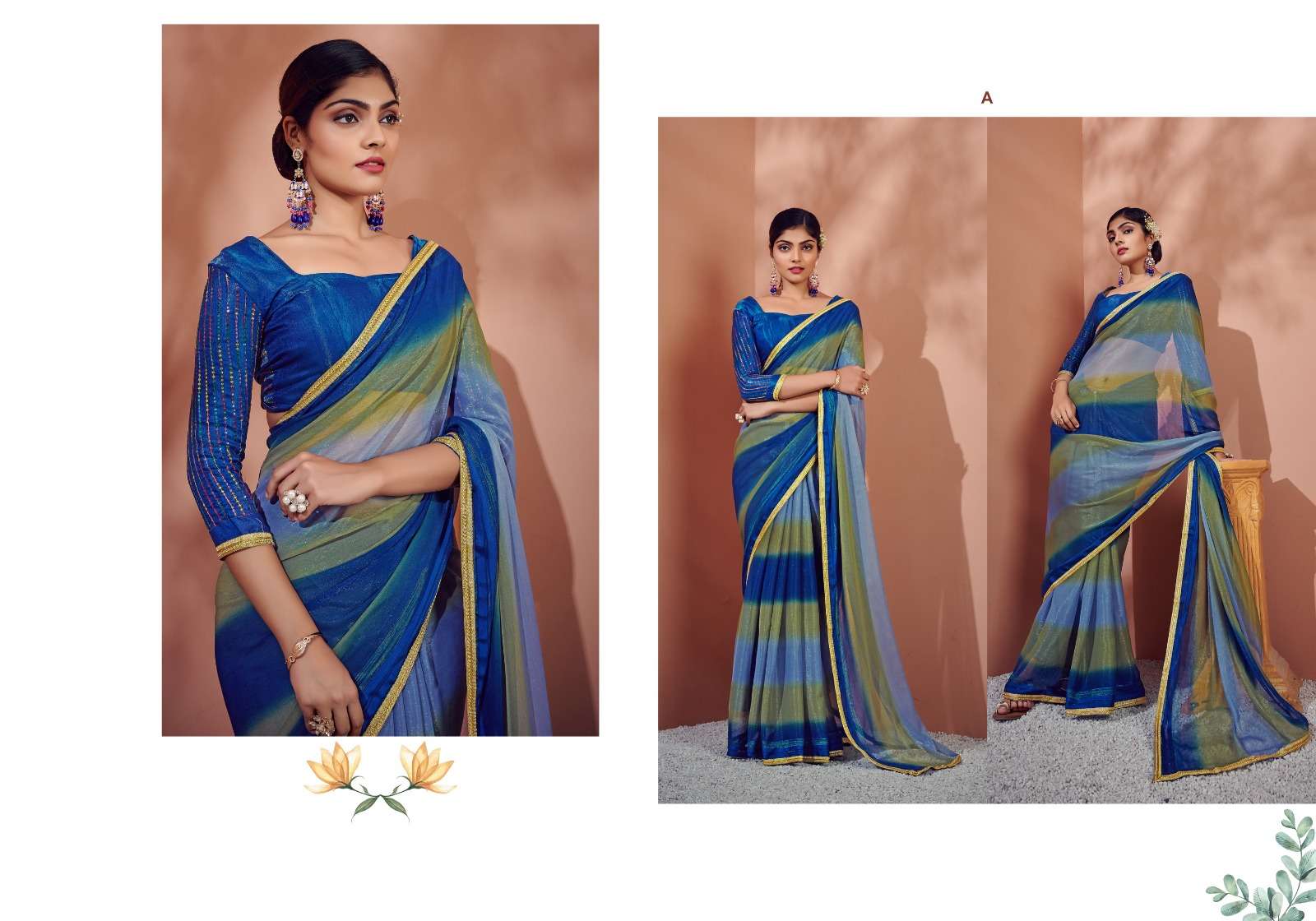 Ynf Kaarigar Sequence Shimmer Satin Saree Wholesale catalog