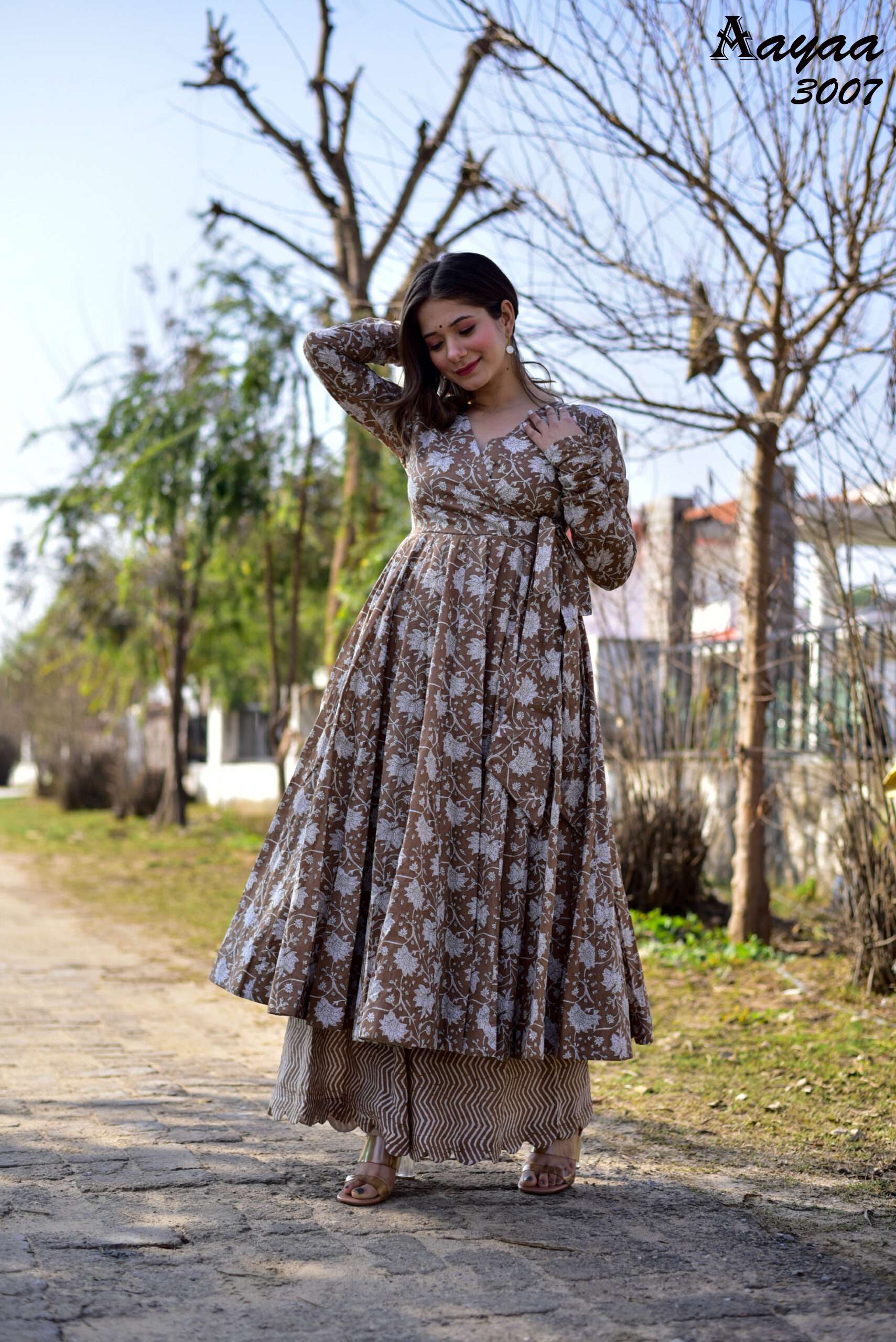 Festive Wear Digital Printed Teal Cotton Silk Kurti Pant – Rajyogam