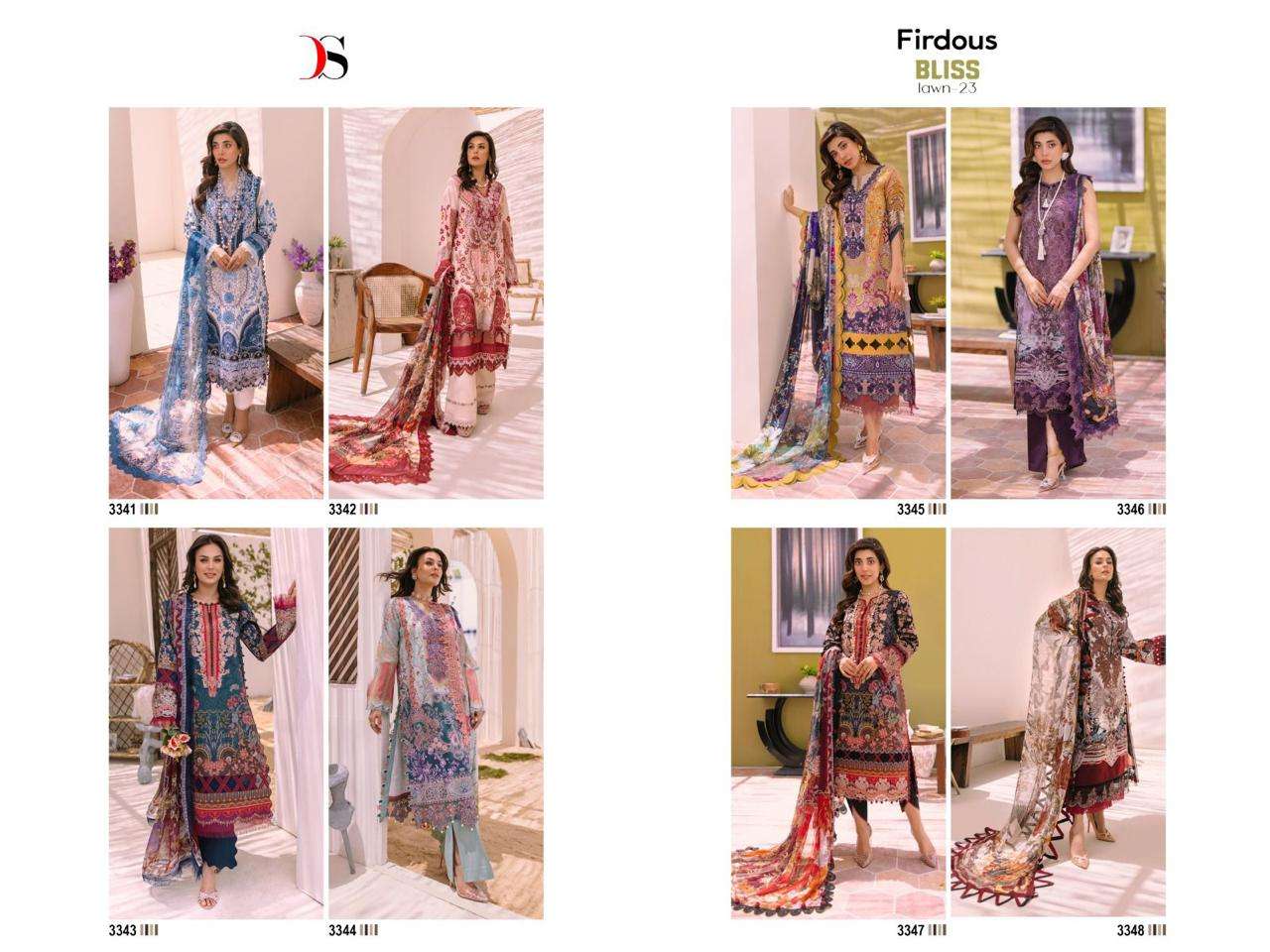 Firodus Bliss lawn 23 Cotton mal print DEEPSY SUITS Salwar Kameez Wholesale catalog