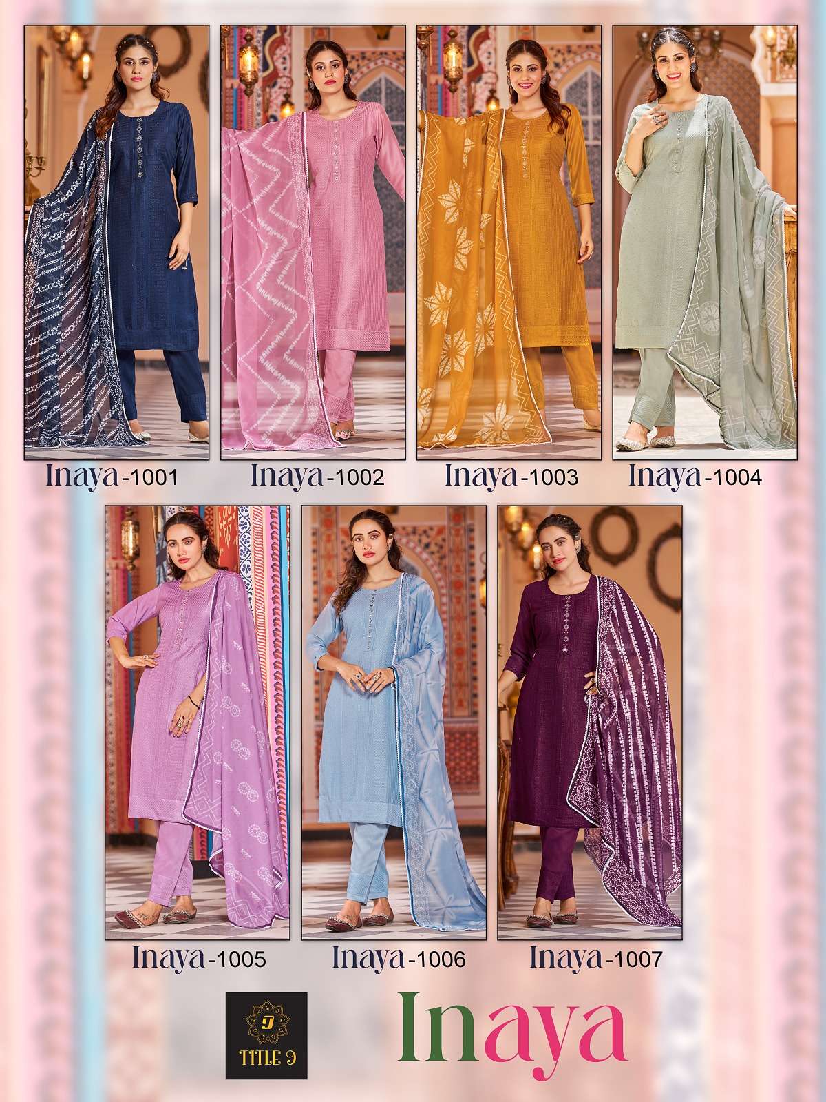 INAYA Rasian Silk Kurti with Pants & Dupatta Wholesale catalog