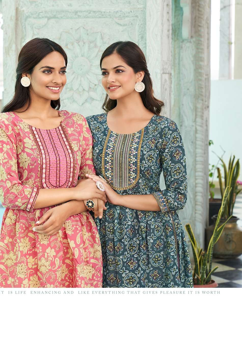 KAJAL STYLE KESARIYA VOL.1 Nayracut Kurti Wholesale catalog