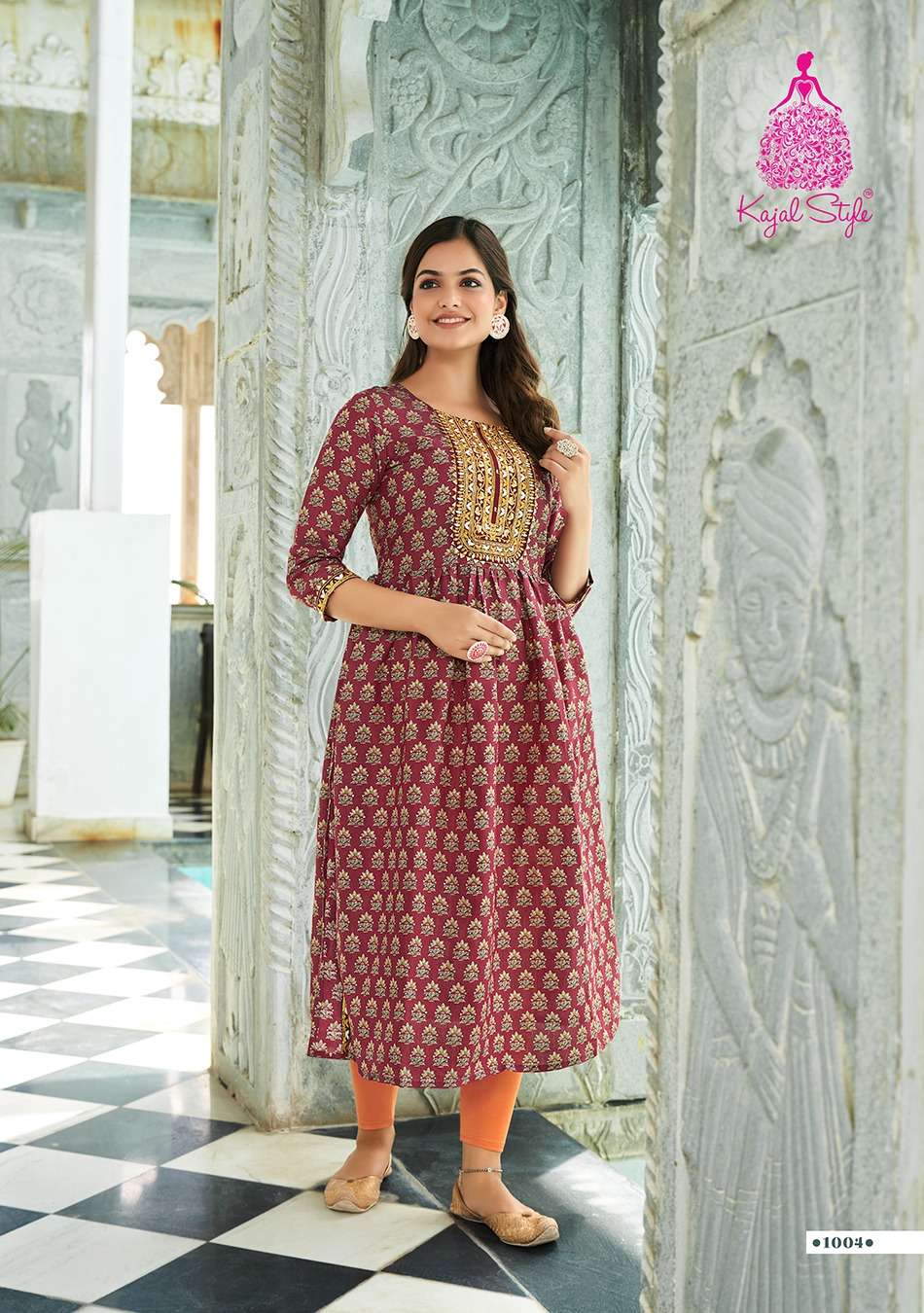 KAJAL STYLE KESARIYA VOL.1 Nayracut Kurti Wholesale catalog