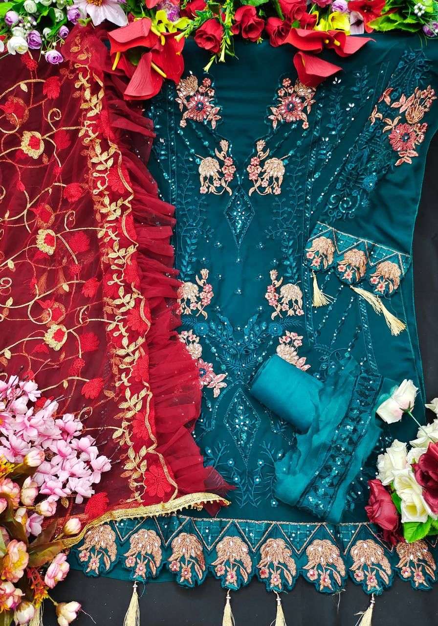 KF - 114 Georgette With Embroidery Pakistani Suits Wholesale catalog