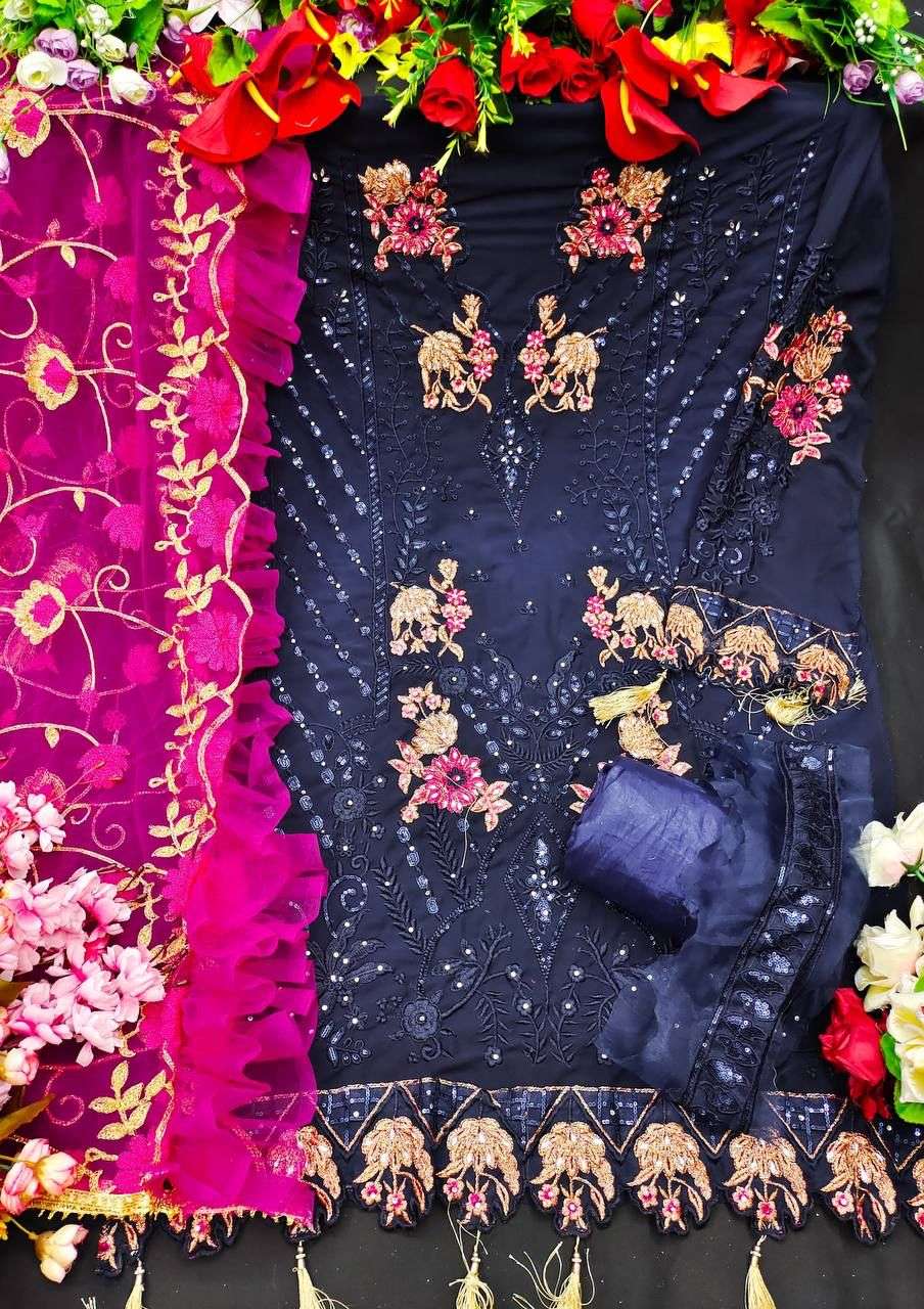 KF - 114 Georgette With Embroidery Pakistani Suits Wholesale catalog