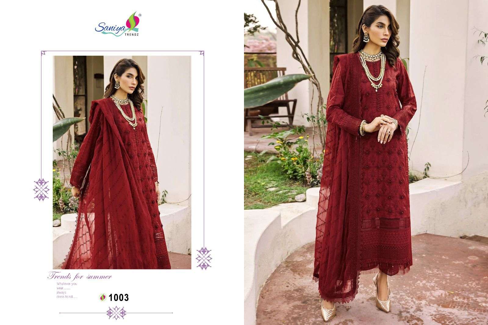 Saniya Motifz Vol 1 Cambric Cotton Pakistani Salwar Suits Wholesale catalog