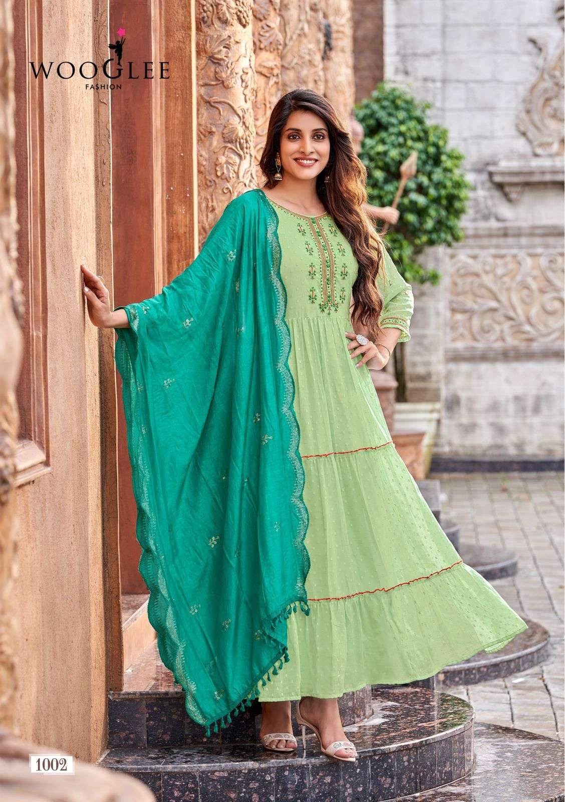 Summerly ZRF Hijab Dress 9044-20 Dark Mint Green 9044-20 | Sefamerve