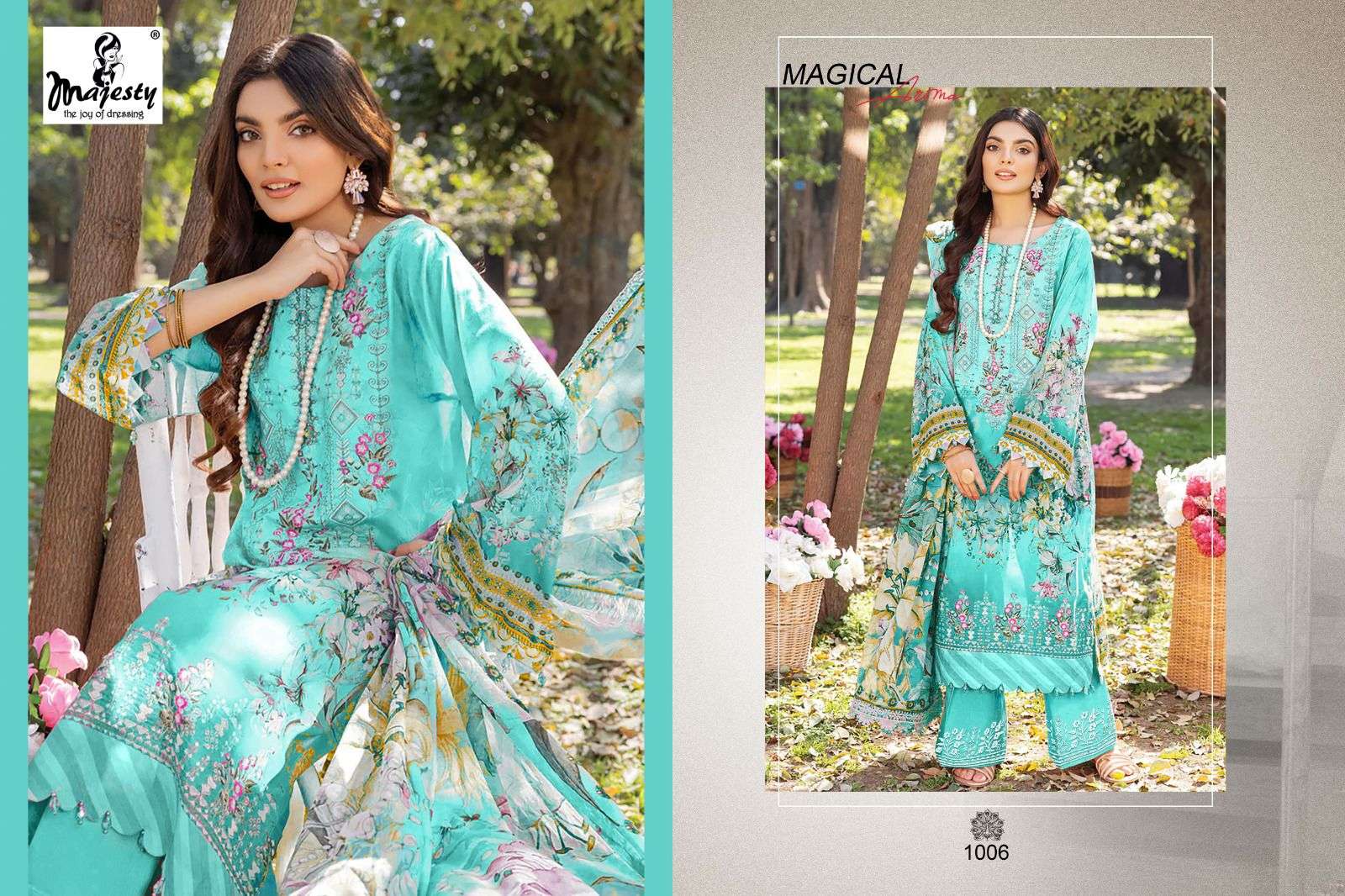 FIRDOUS Luxury lawn Vol -7 Shifon dup Salwar Kameez Wholesale catalog