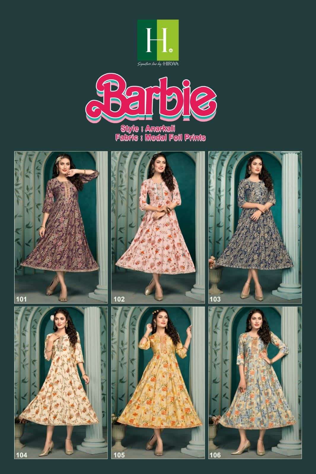 Barbie anarkali hot sale