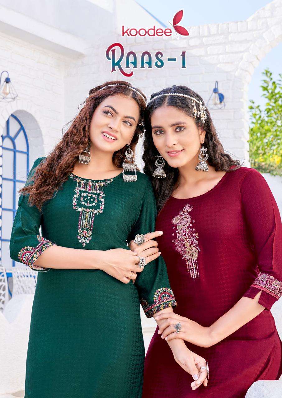 Koodee Raas-1 reyon  Kurti Wholesale catalog