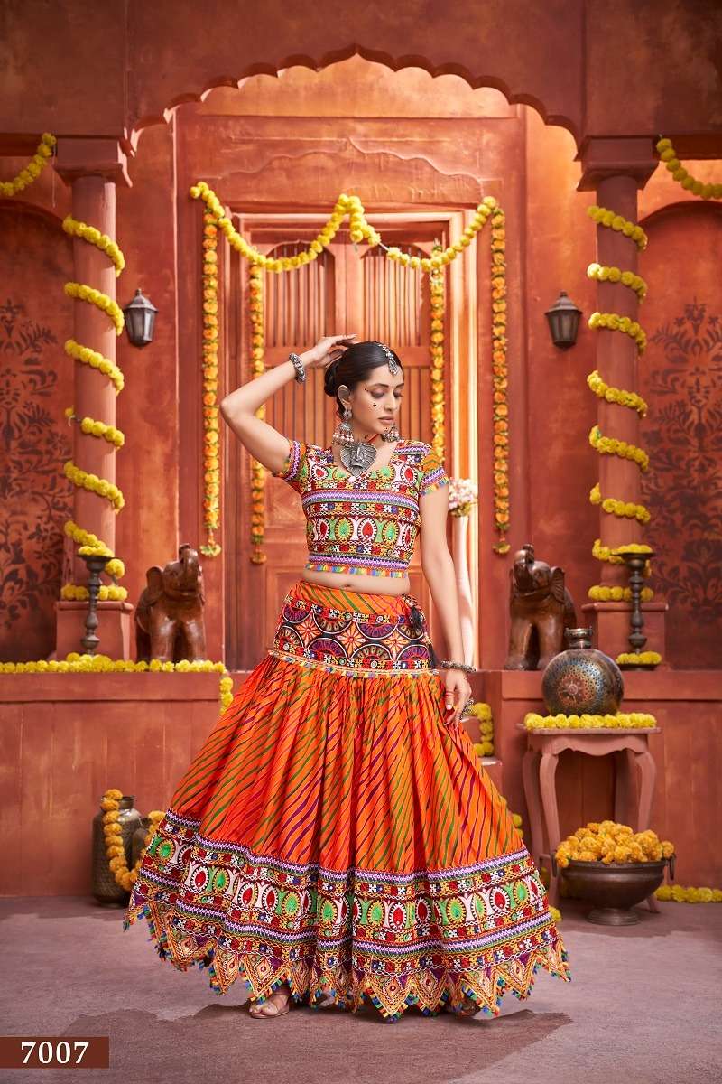 Dilruba bejewelled gotapatti bandeau blouse and sunset ombre lehenga a –  Pallavi Jaipur
