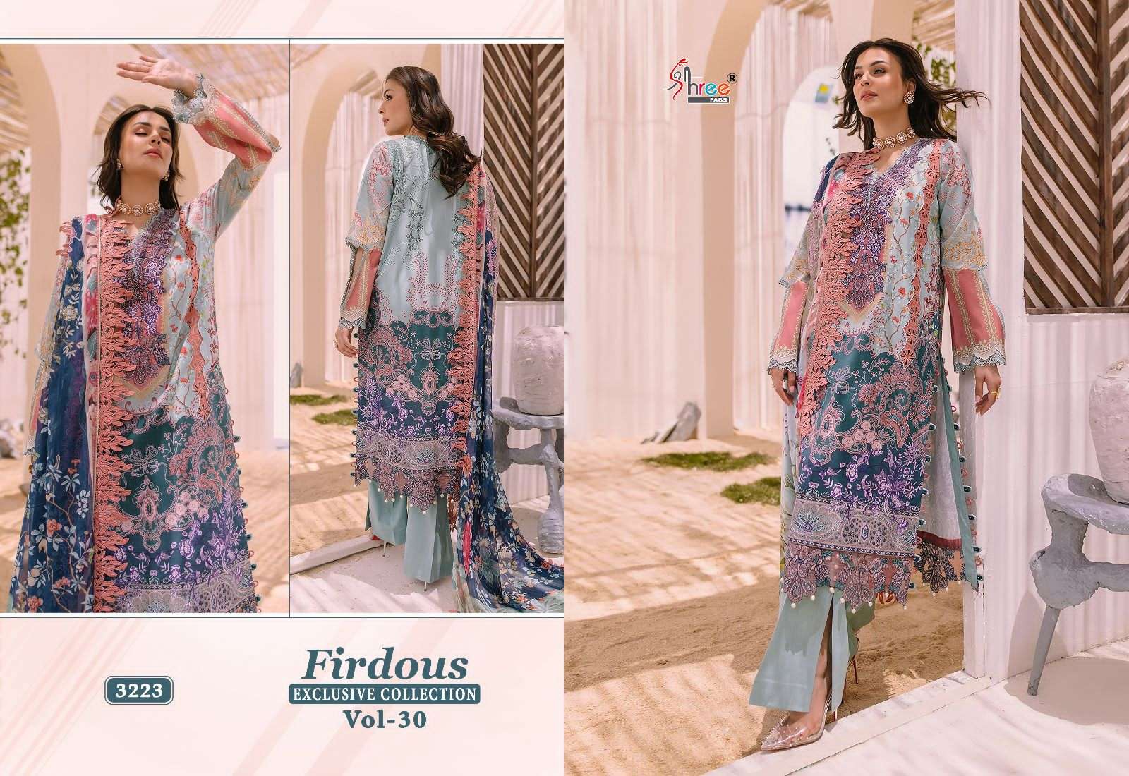 Shree Firdouse Exclusive Collection 30 Chiffon Dupatta Pakistani Suits Wholesale catalog