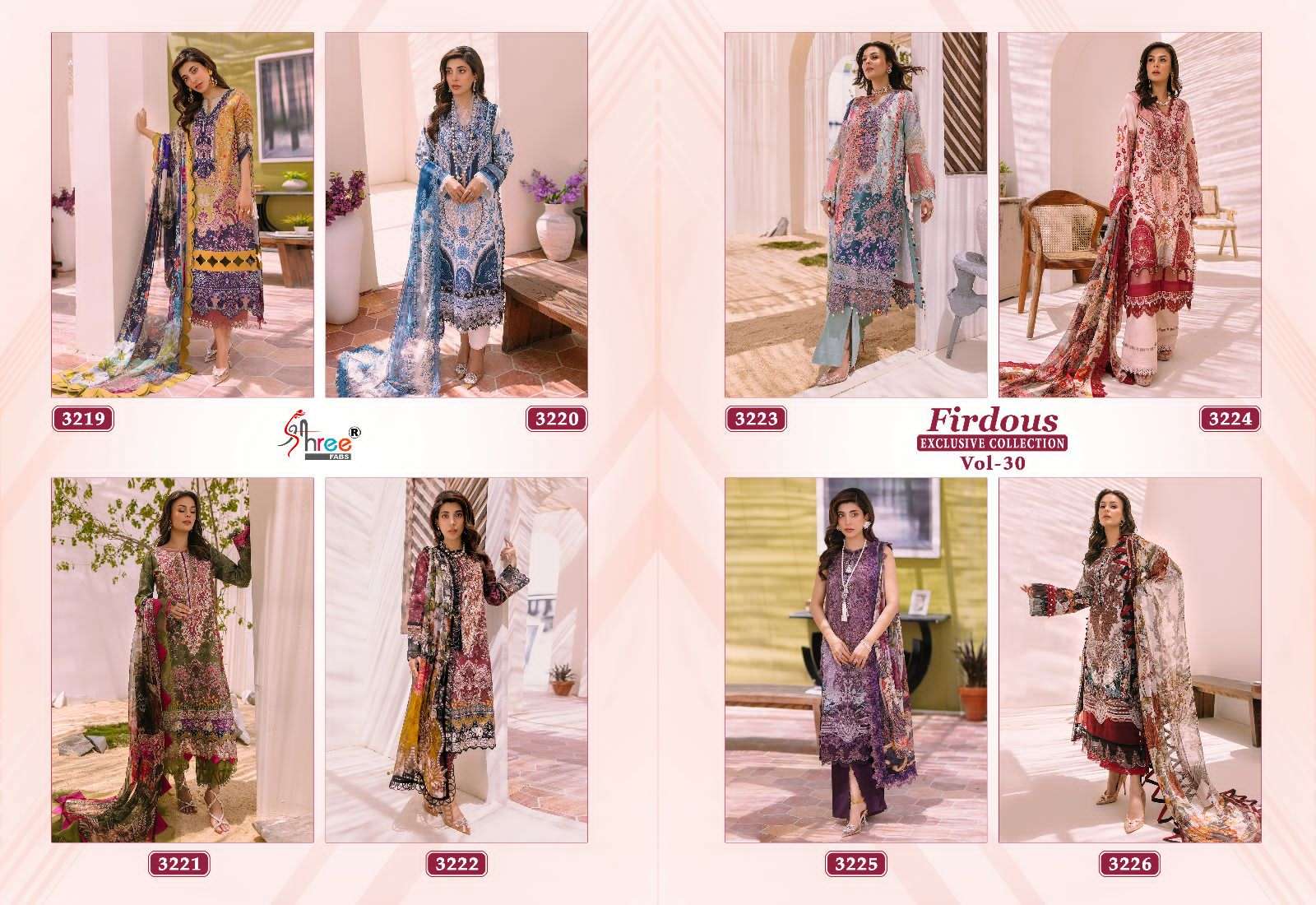 Shree Firdouse Exclusive Collection 30 Chiffon Dupatta Pakistani Suits Wholesale catalog