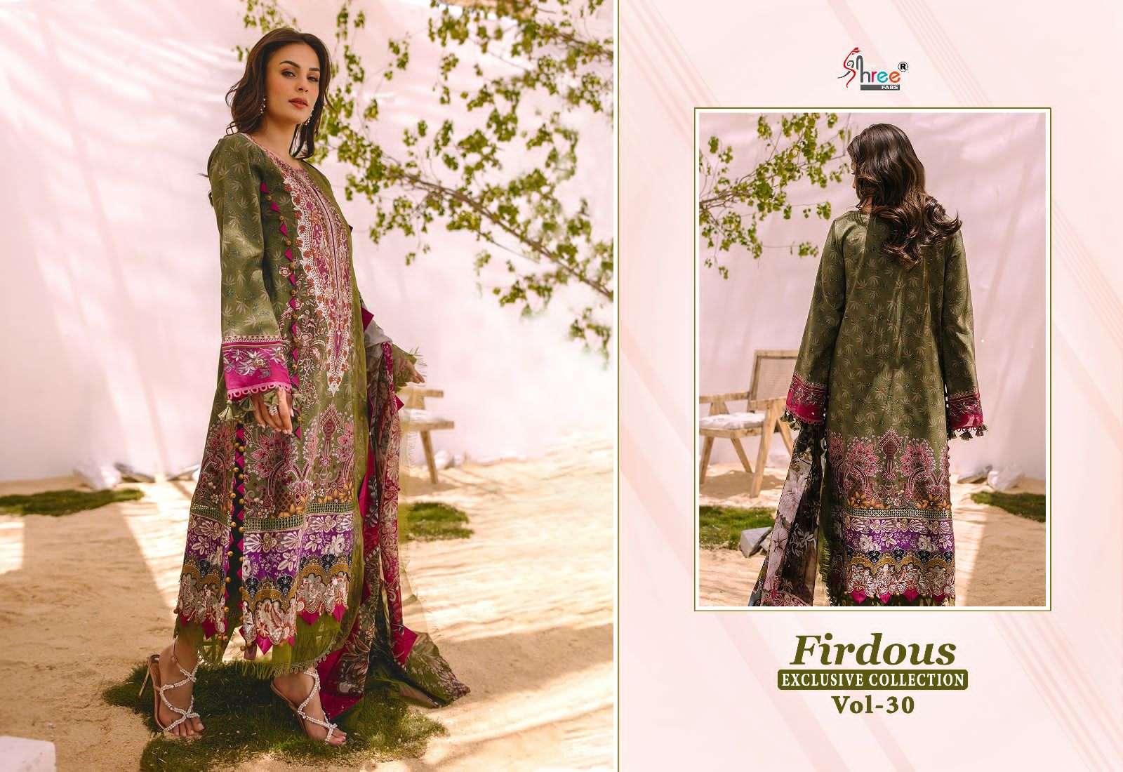 Shree Firdouse Exclusive Collection 30 Cotton Dupatta Pakistani Suits Wholesale catalog