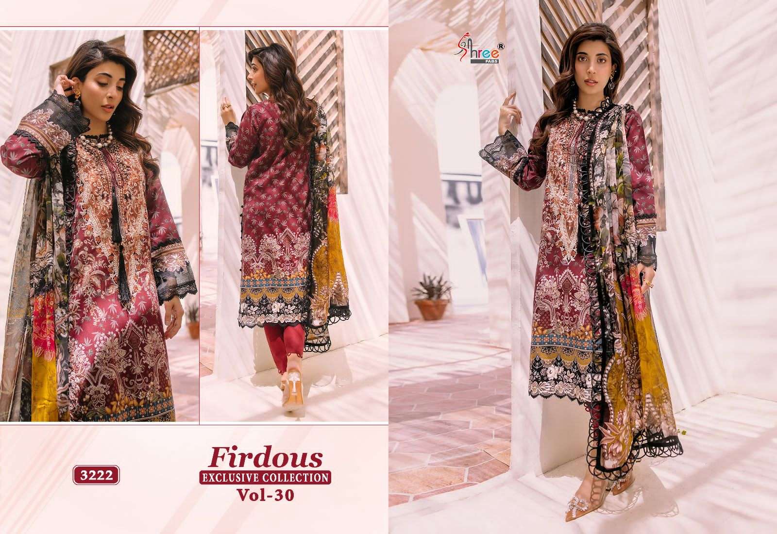 Shree Firdouse Exclusive Collection 30 Cotton Dupatta Pakistani Suits Wholesale catalog