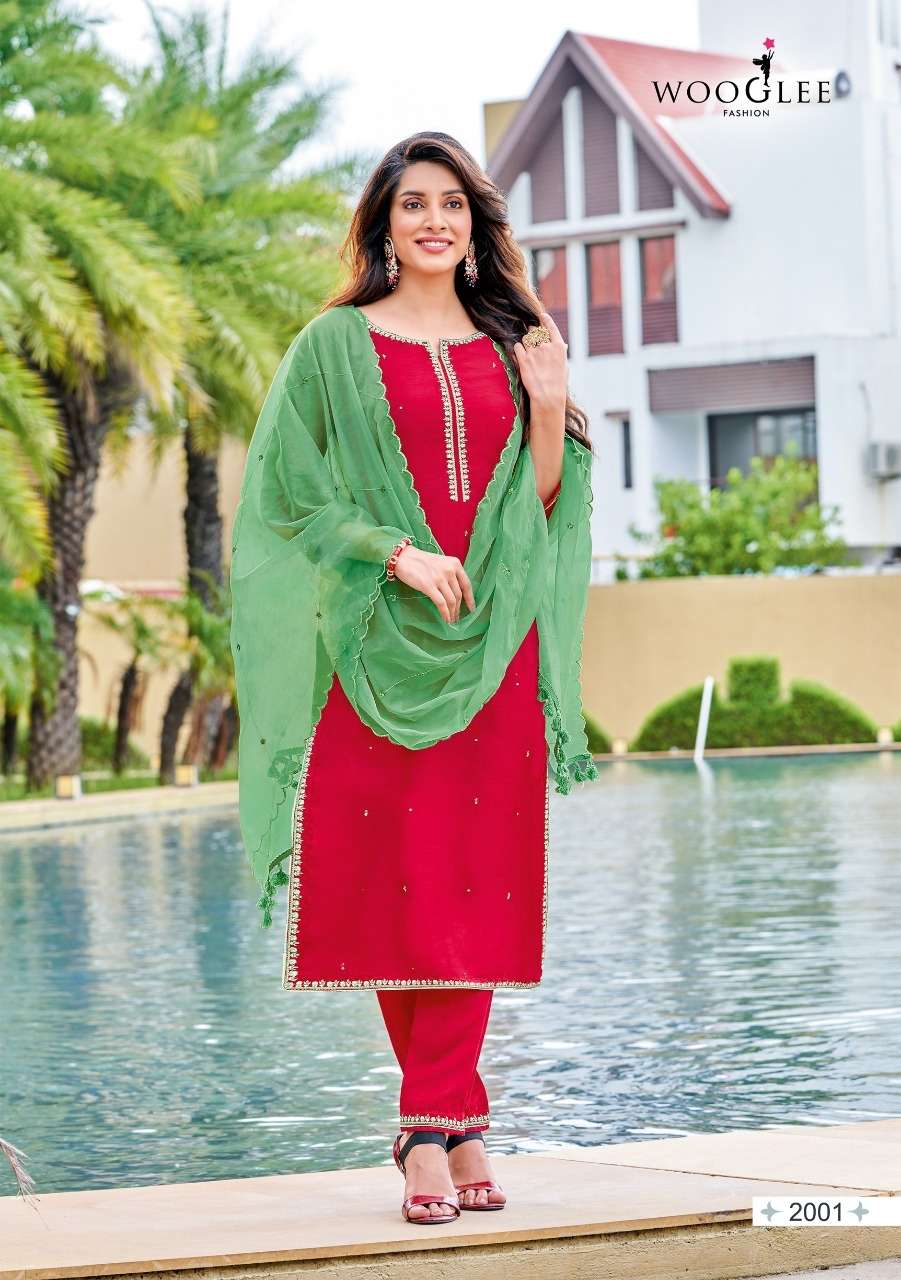 WOOGLEE NIKHAR Pure viscose silk Kurti Wholesale catalog