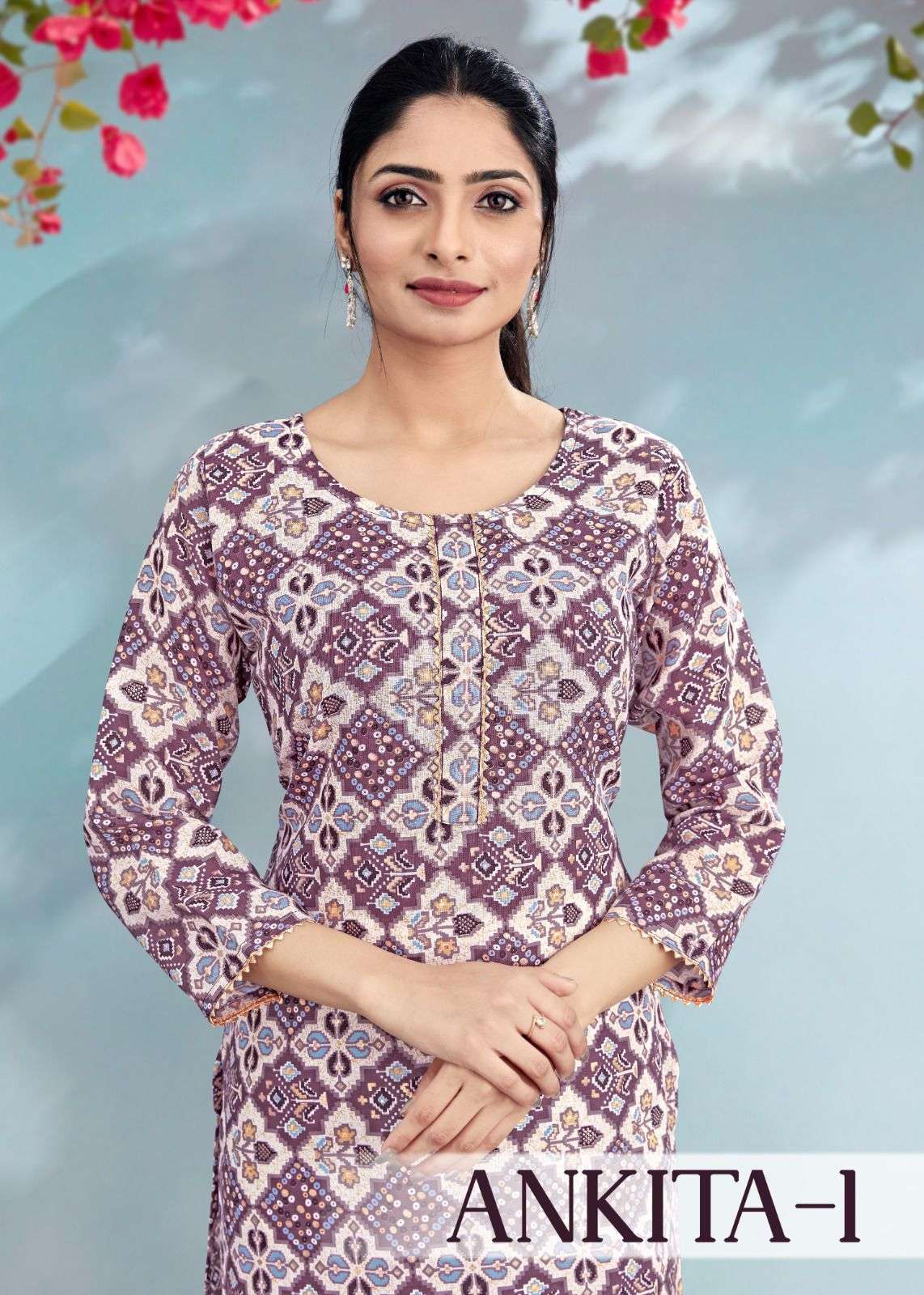 ANKITA-1 RAYON COTTON Kurti Wholesale catalog