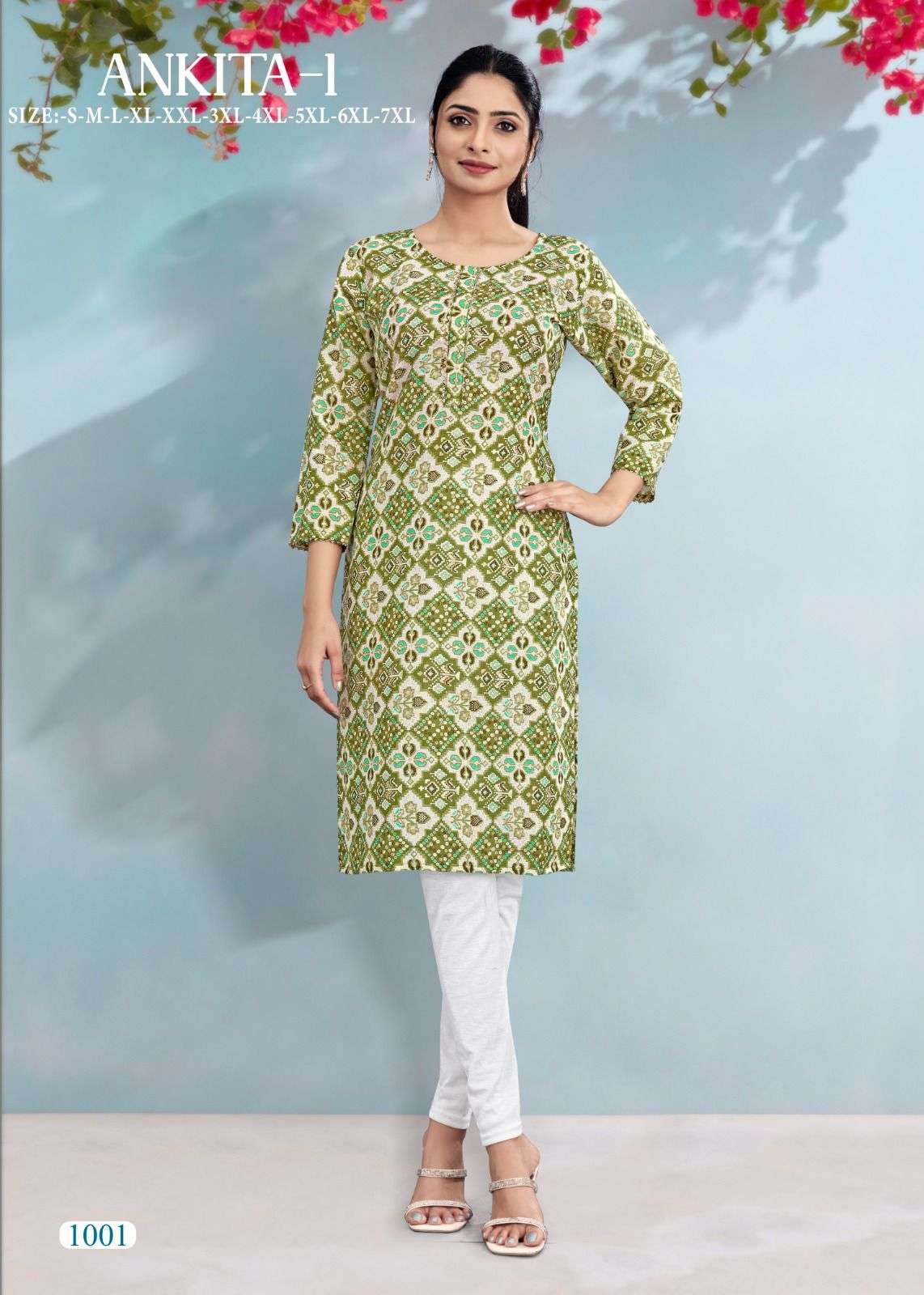 ANKITA-1 RAYON COTTON Kurti Wholesale catalog