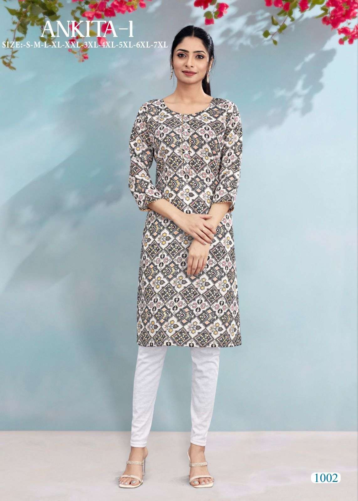 ANKITA-1 RAYON COTTON Kurti Wholesale catalog