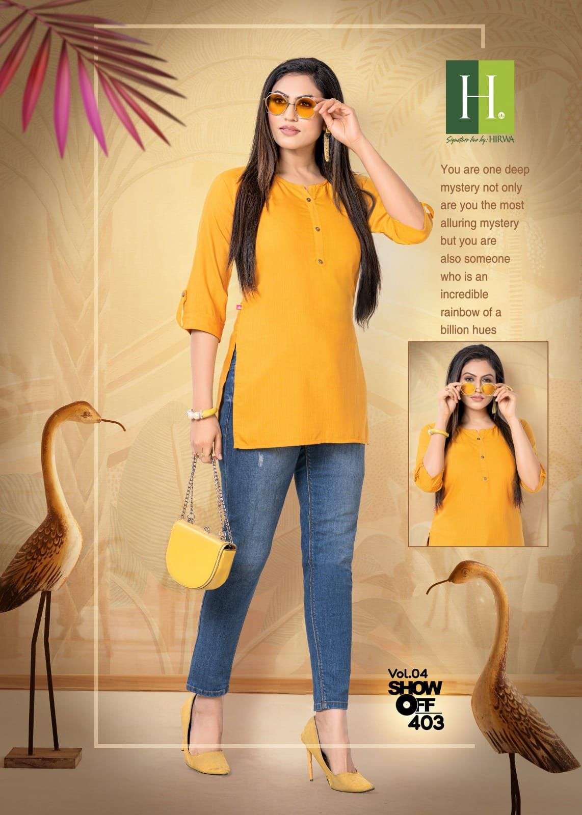 HIRWA SHOW OFF vol-4 Kurti Wholesale catalog