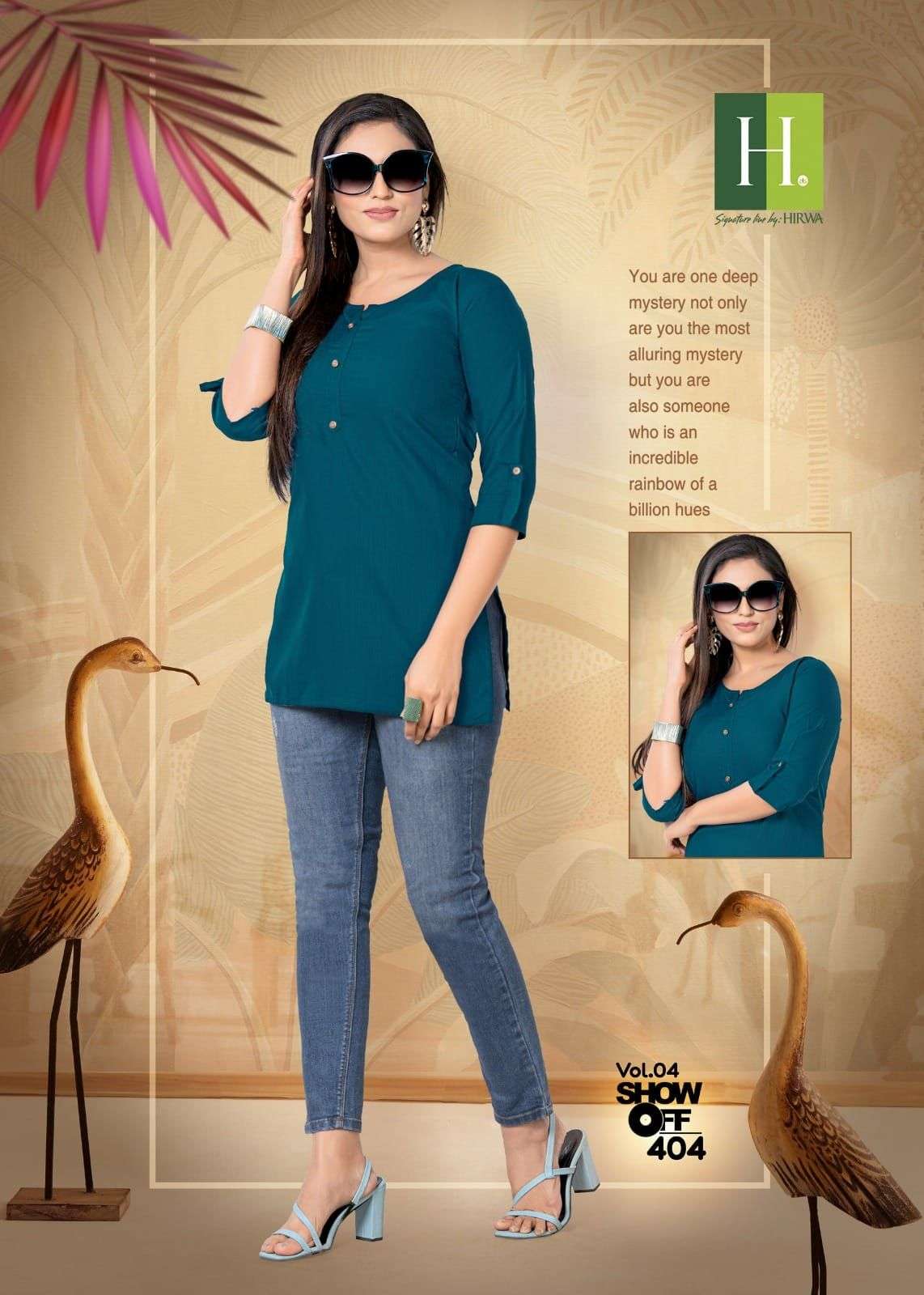 HIRWA SHOW OFF vol-4 Kurti Wholesale catalog