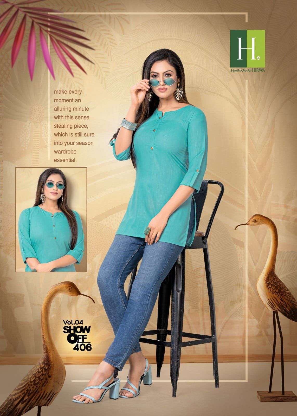 HIRWA SHOW OFF vol-4 Kurti Wholesale catalog