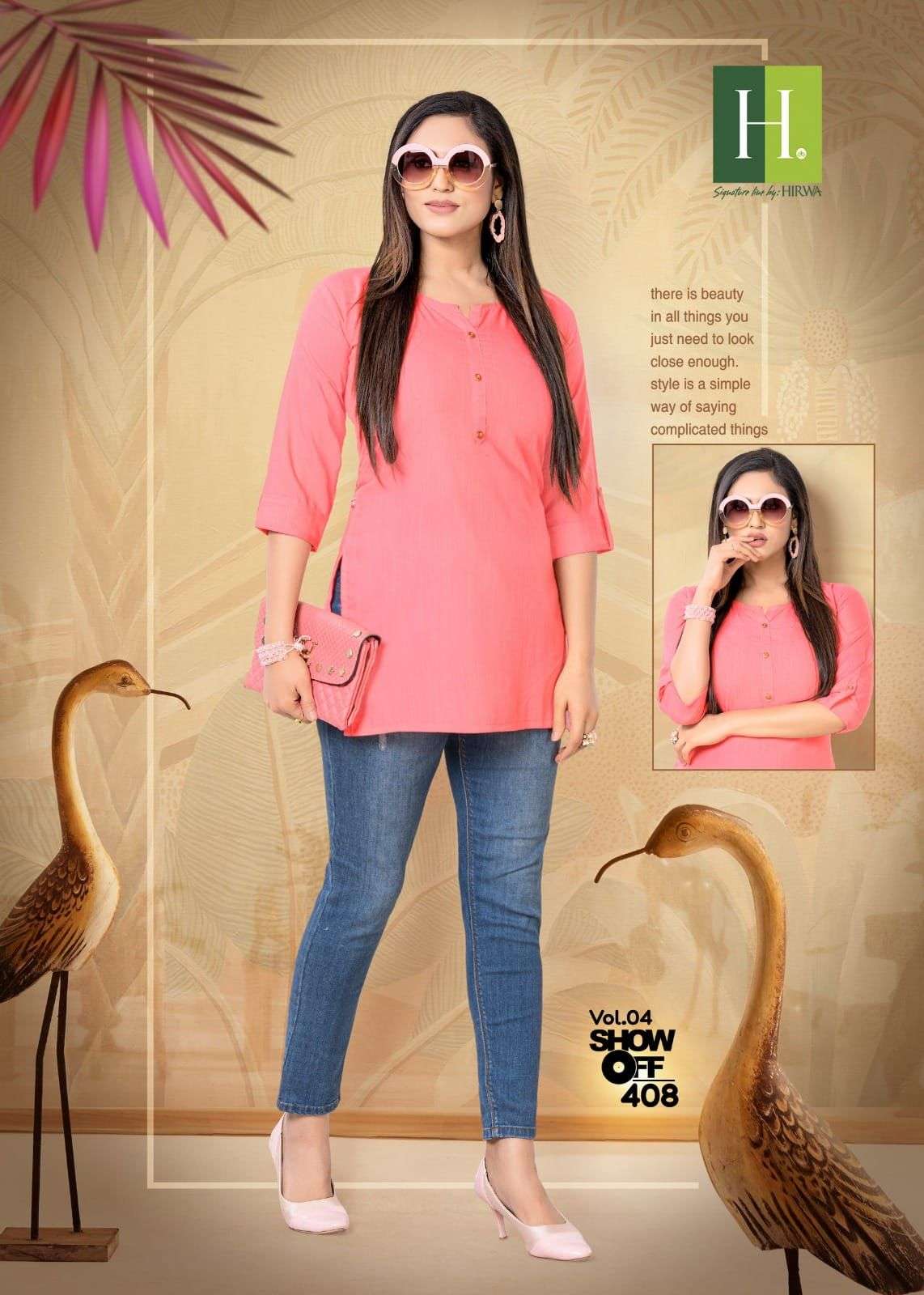 HIRWA SHOW OFF vol-4 Kurti Wholesale catalog