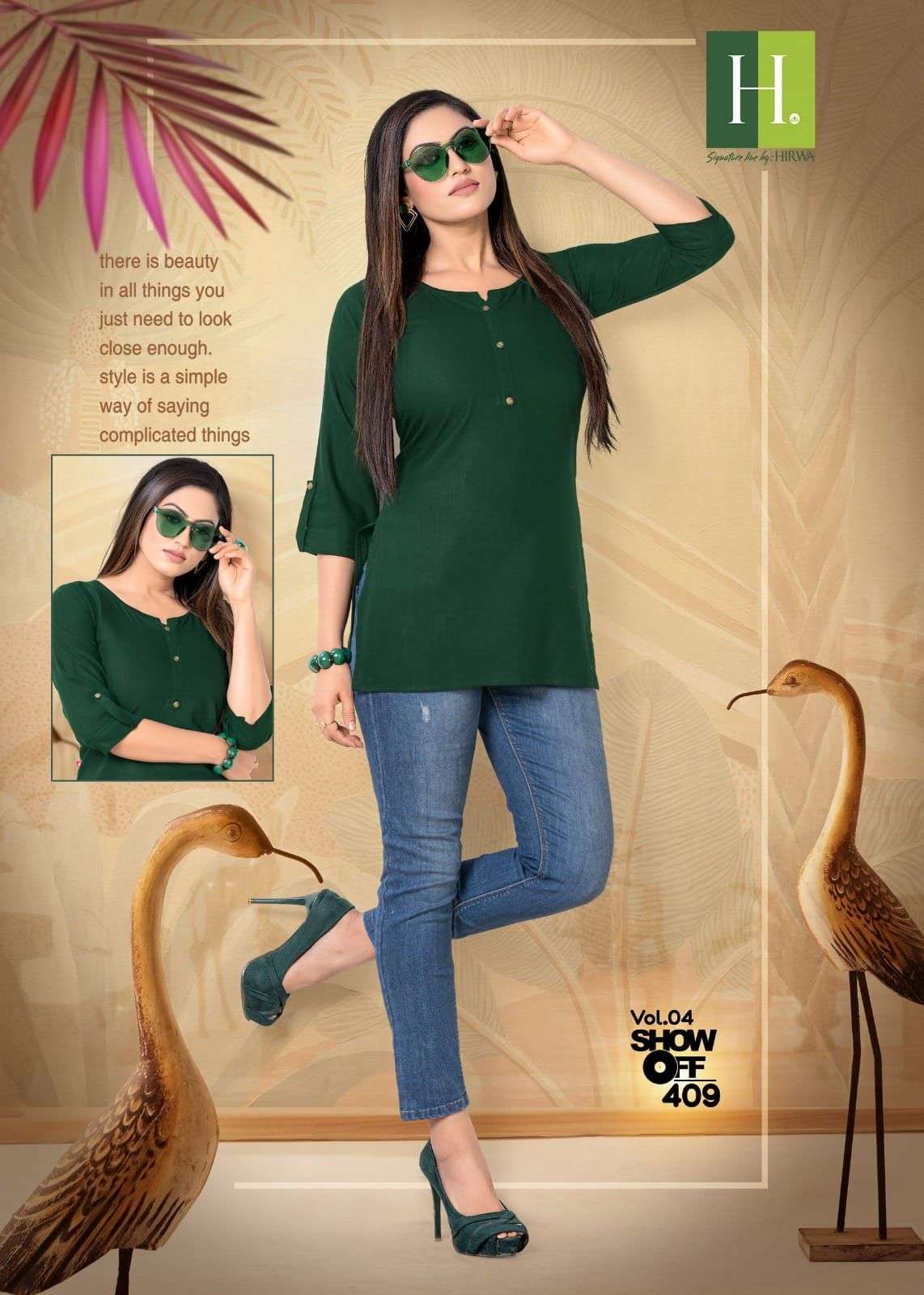 HIRWA SHOW OFF vol-4 Kurti Wholesale catalog