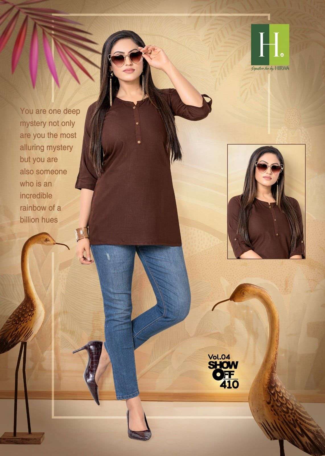 HIRWA SHOW OFF vol-4 Kurti Wholesale catalog