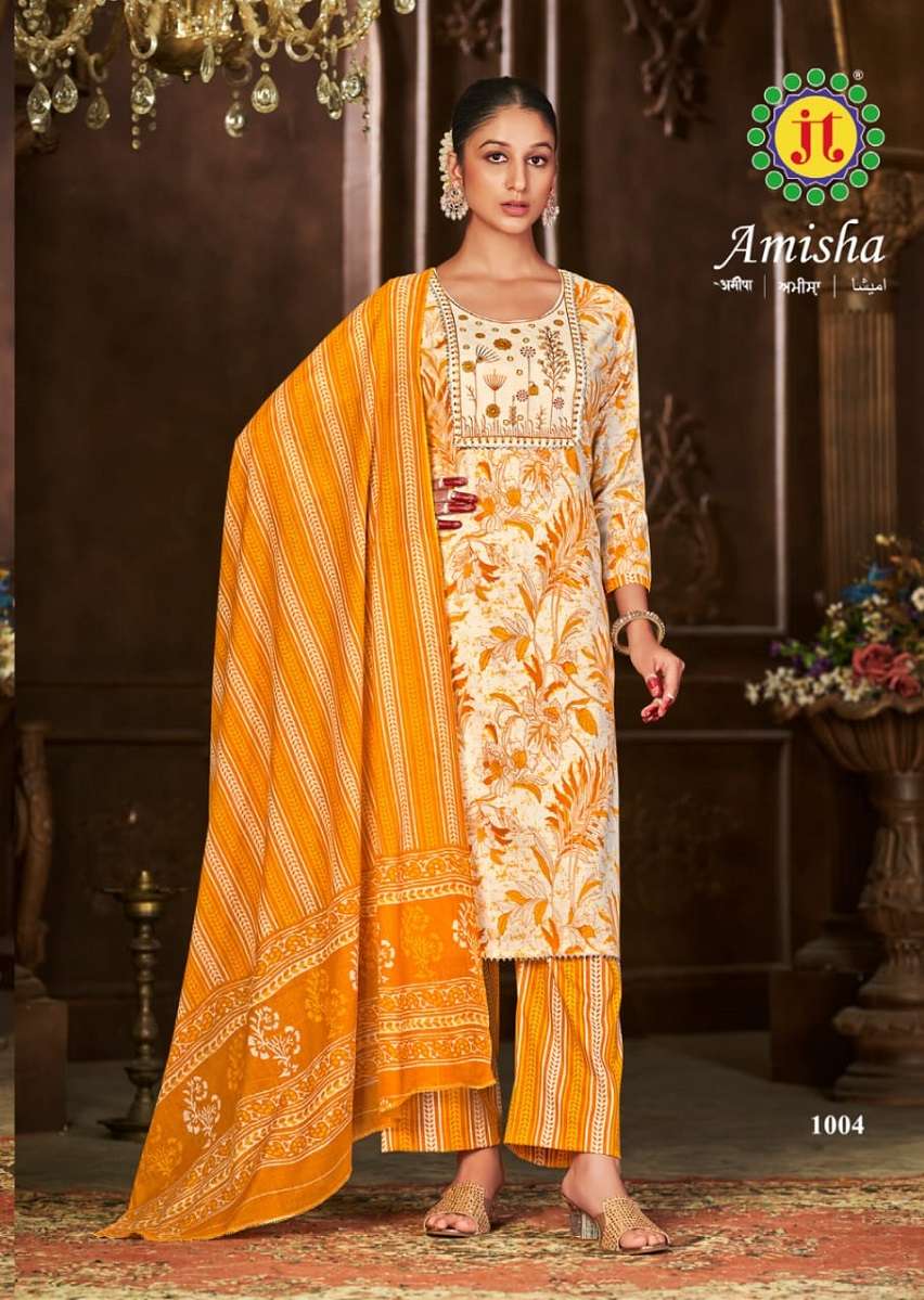 JT Amisha – Kurti Pant With Dupatta - Wholesale Catalog