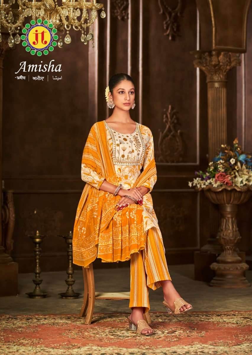 JT Amisha – Kurti Pant With Dupatta - Wholesale Catalog