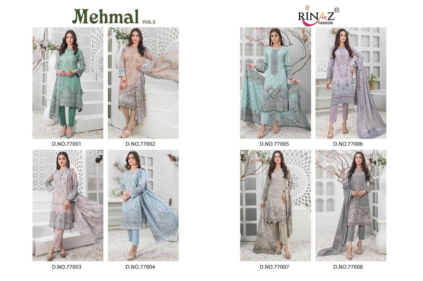 RINAZ-FASHION MEHMAL VOL 2  Chiffon Salwar Kameez Wholesale catalog