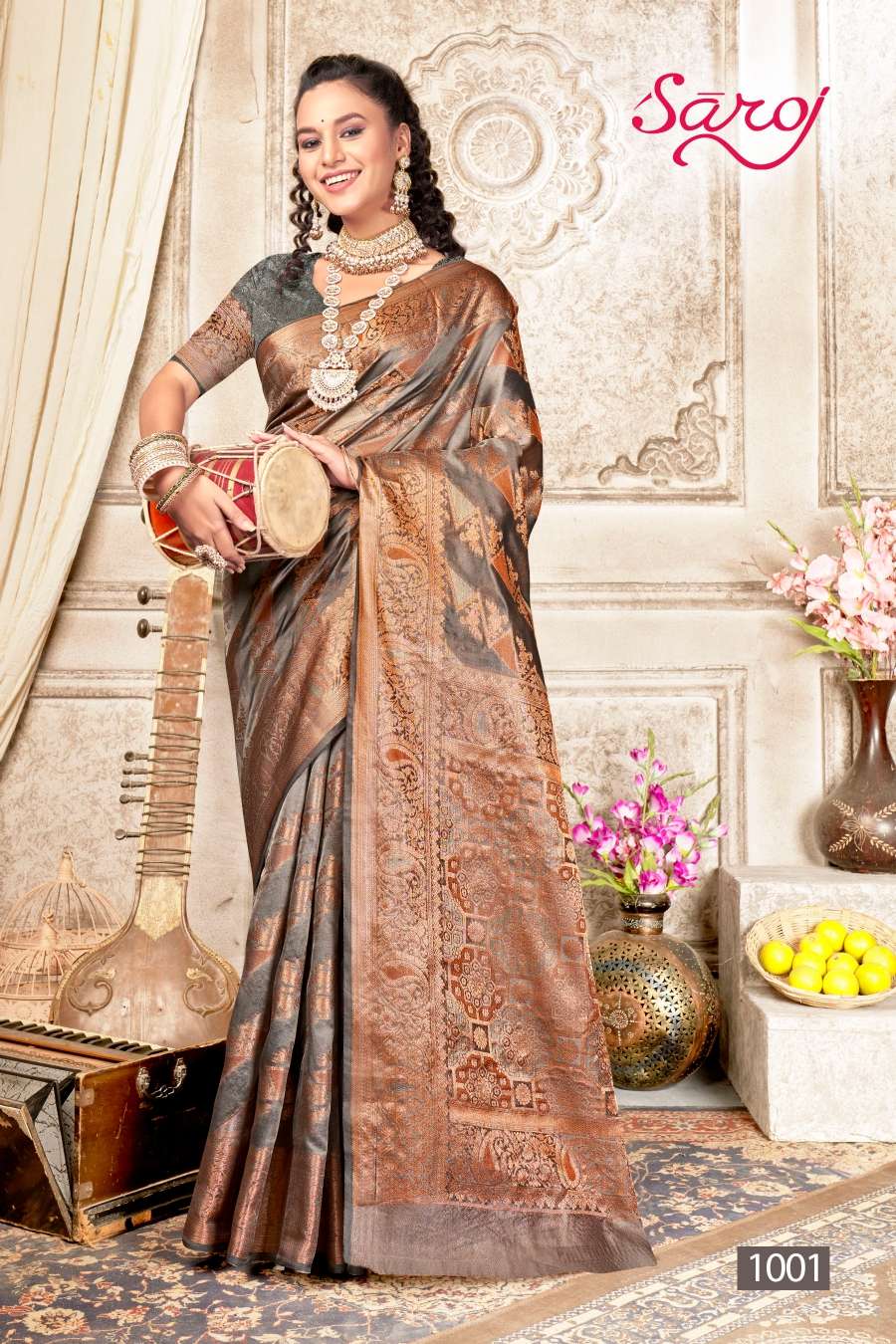 Buy Fancy Jacquard Silk Saree with Blouse Piece for Women Online In India  At Discounted Prices