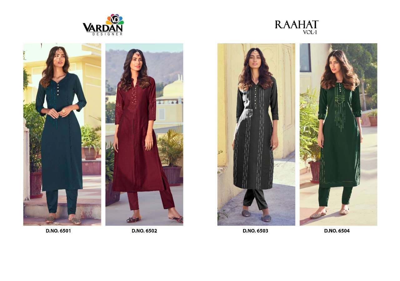 Vardan Designer RAAHAT Vol 1 Kurti Wholesale catalog