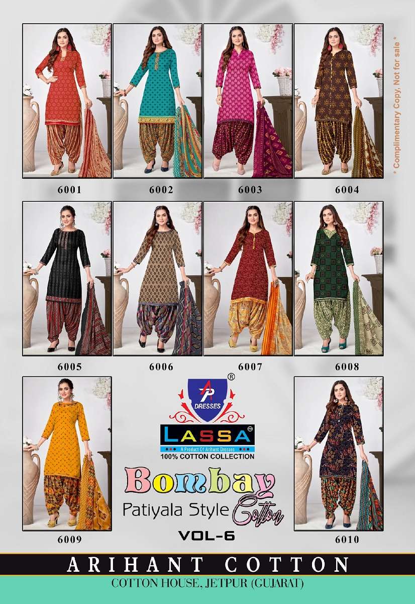 Ap Lassa Bombay Cotton Vol-6 -Dress Material -Wholesale Catalog