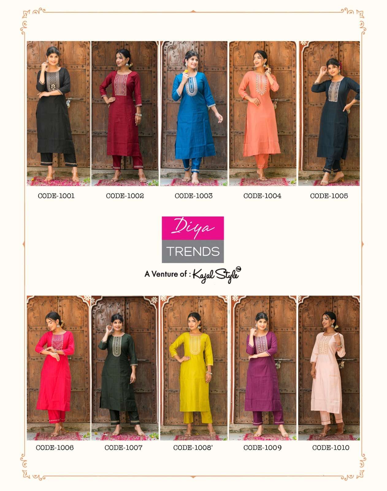 DIYA TRENDS SATRANGI VOL.1 Kurti Wholesale catalog