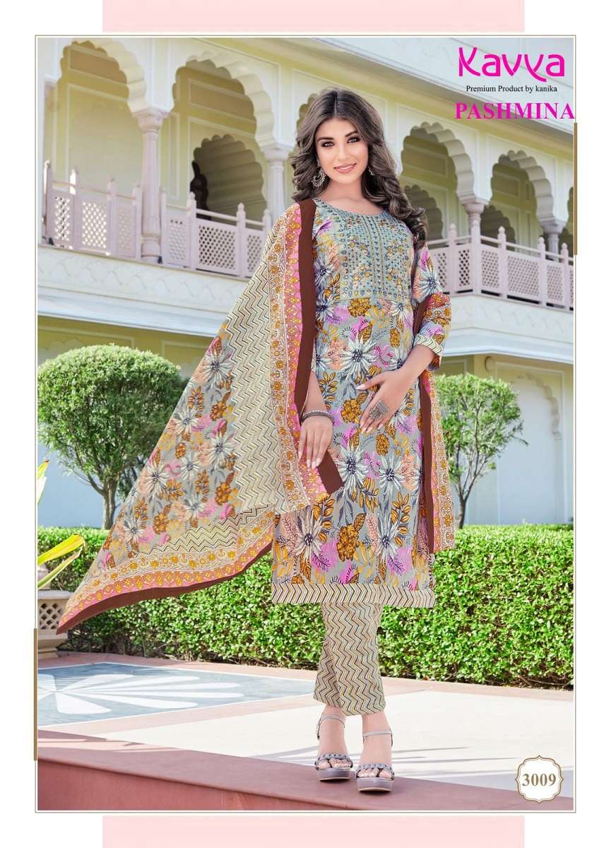 Kavya Pasmina Vol-3 Kurti Pant With Dupatta -Wholesale Catalog